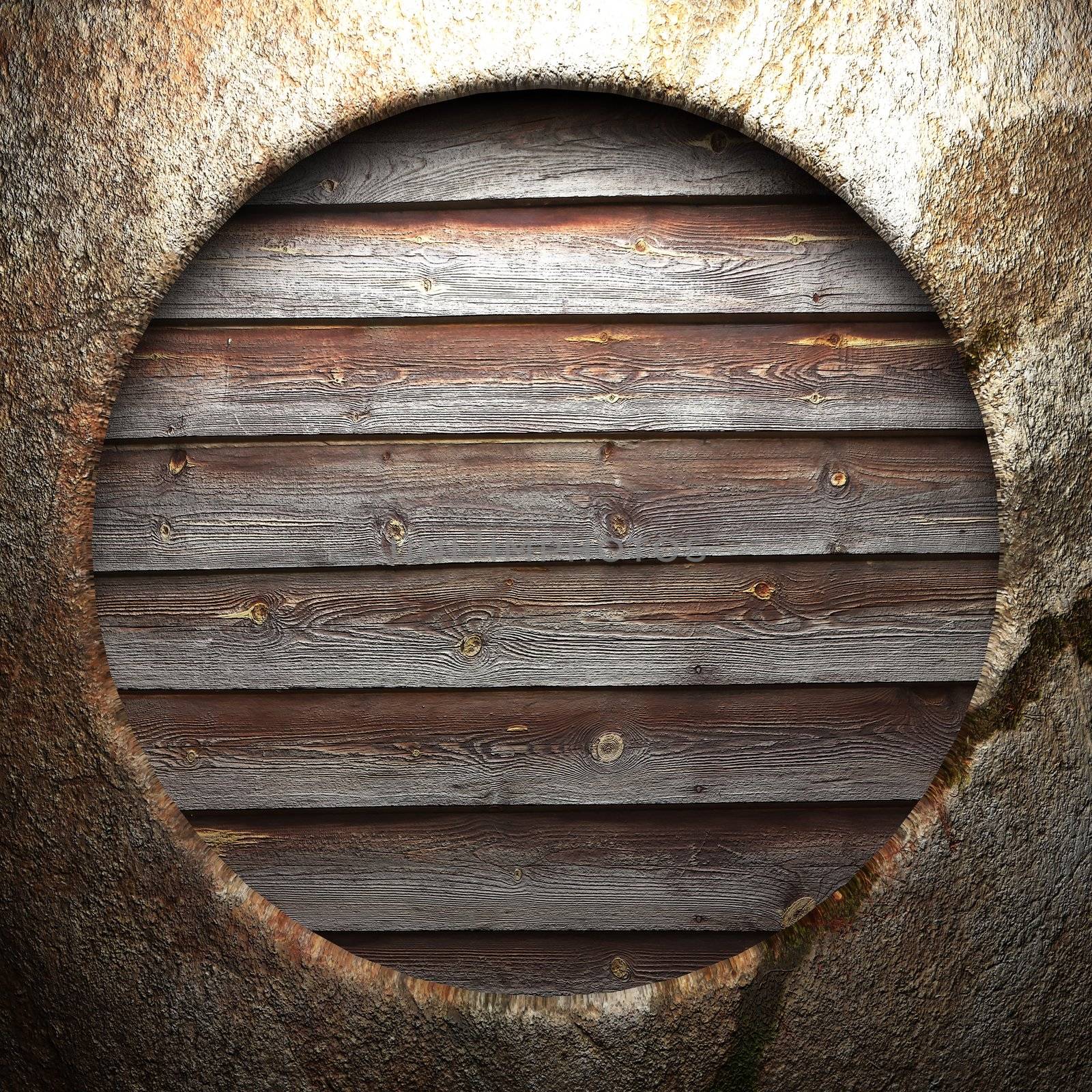 stone on the wall