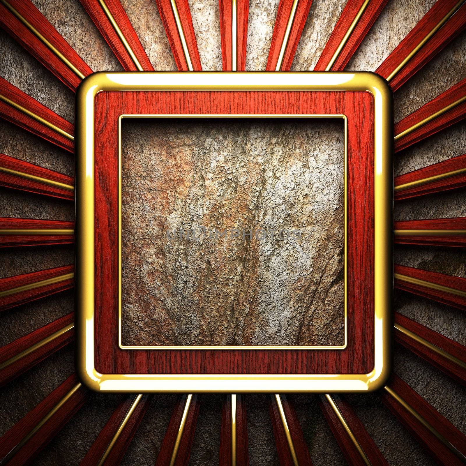 golden plate on wall