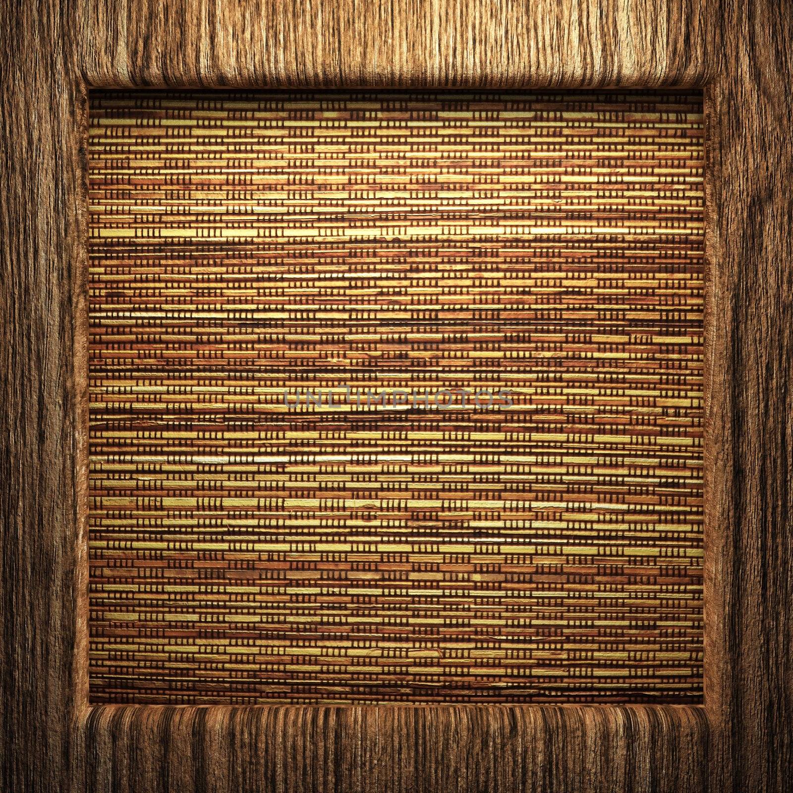wooden plate on wall made in 3d