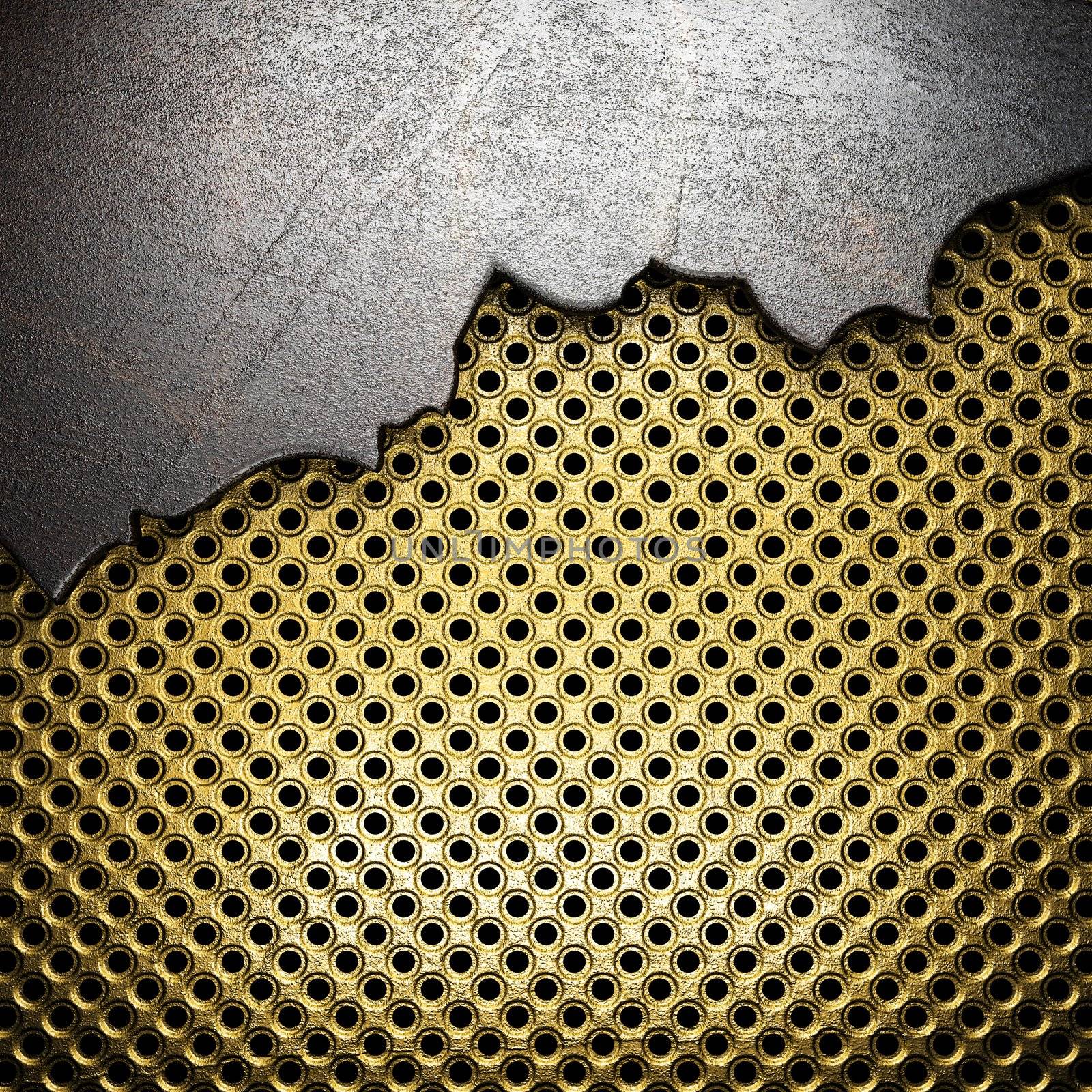 metal on gold made in 3D