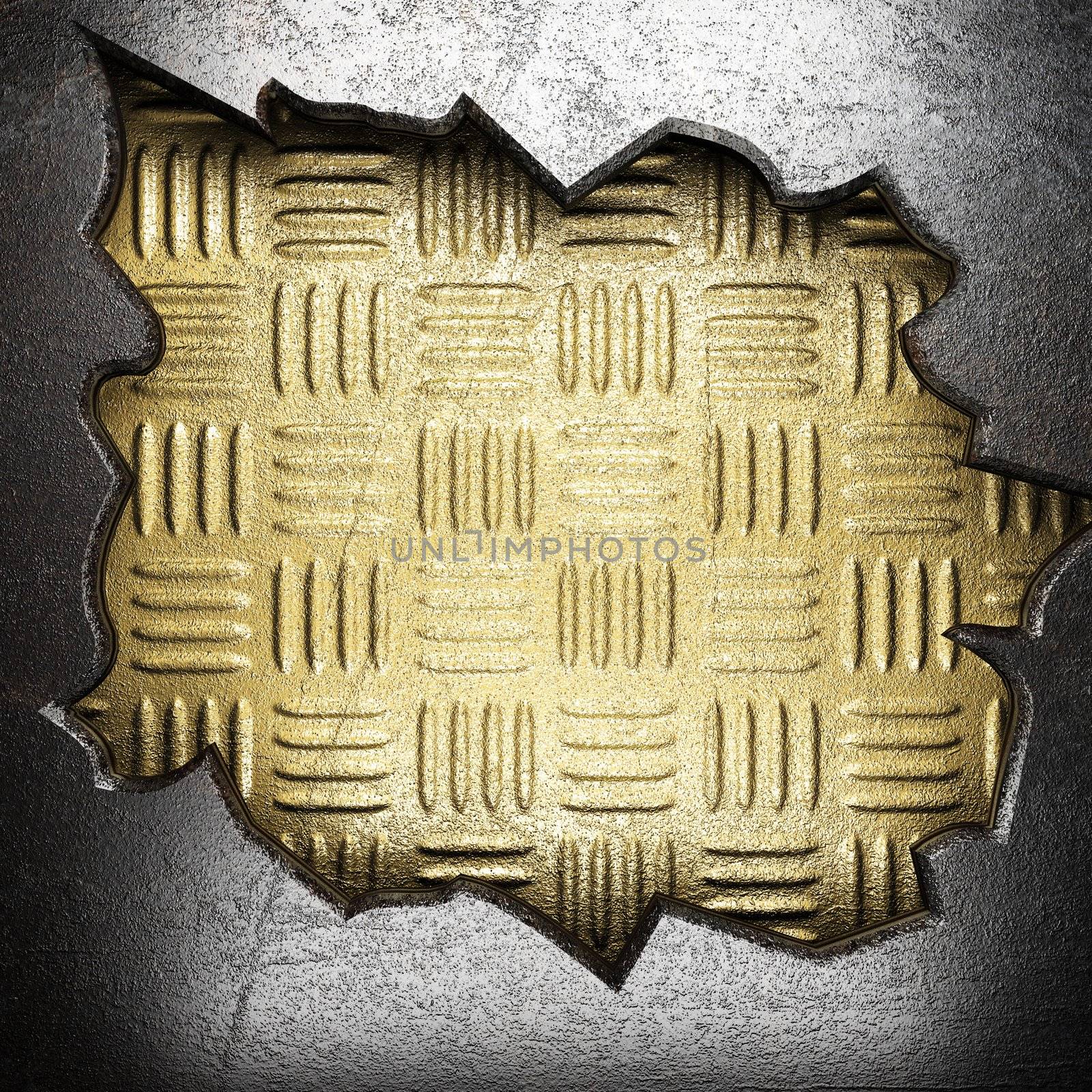 metal on gold made in 3D