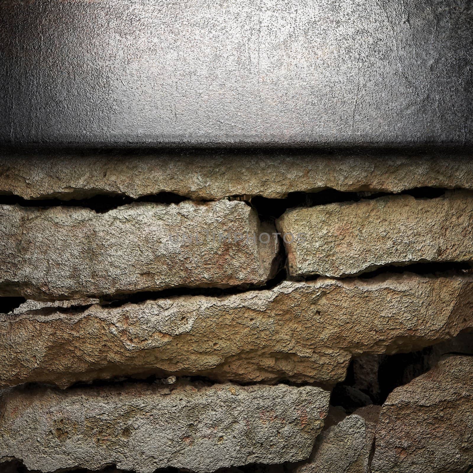 metal on wall made in 3D