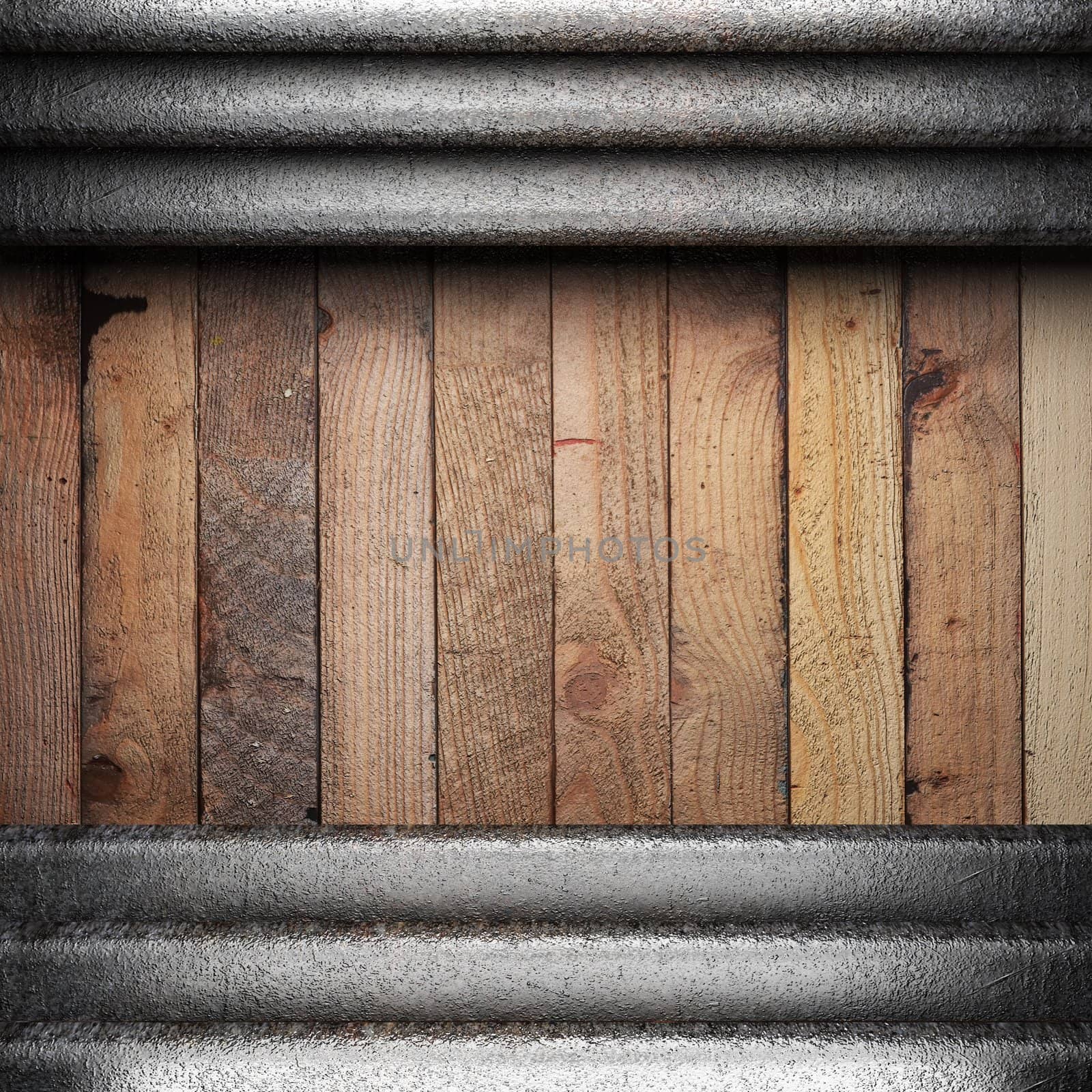 metal on wall made in 3d