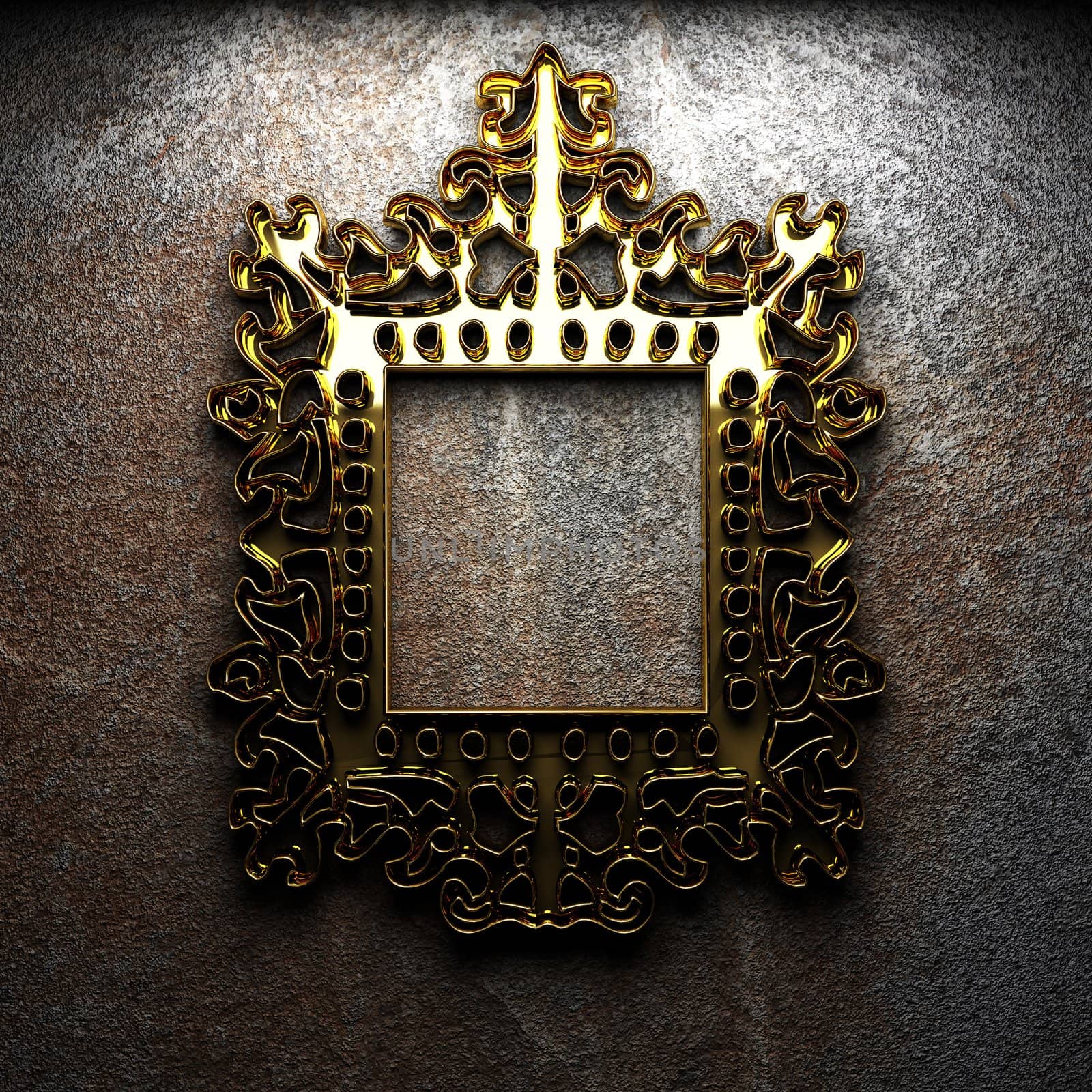 Retro frame on concrete wall