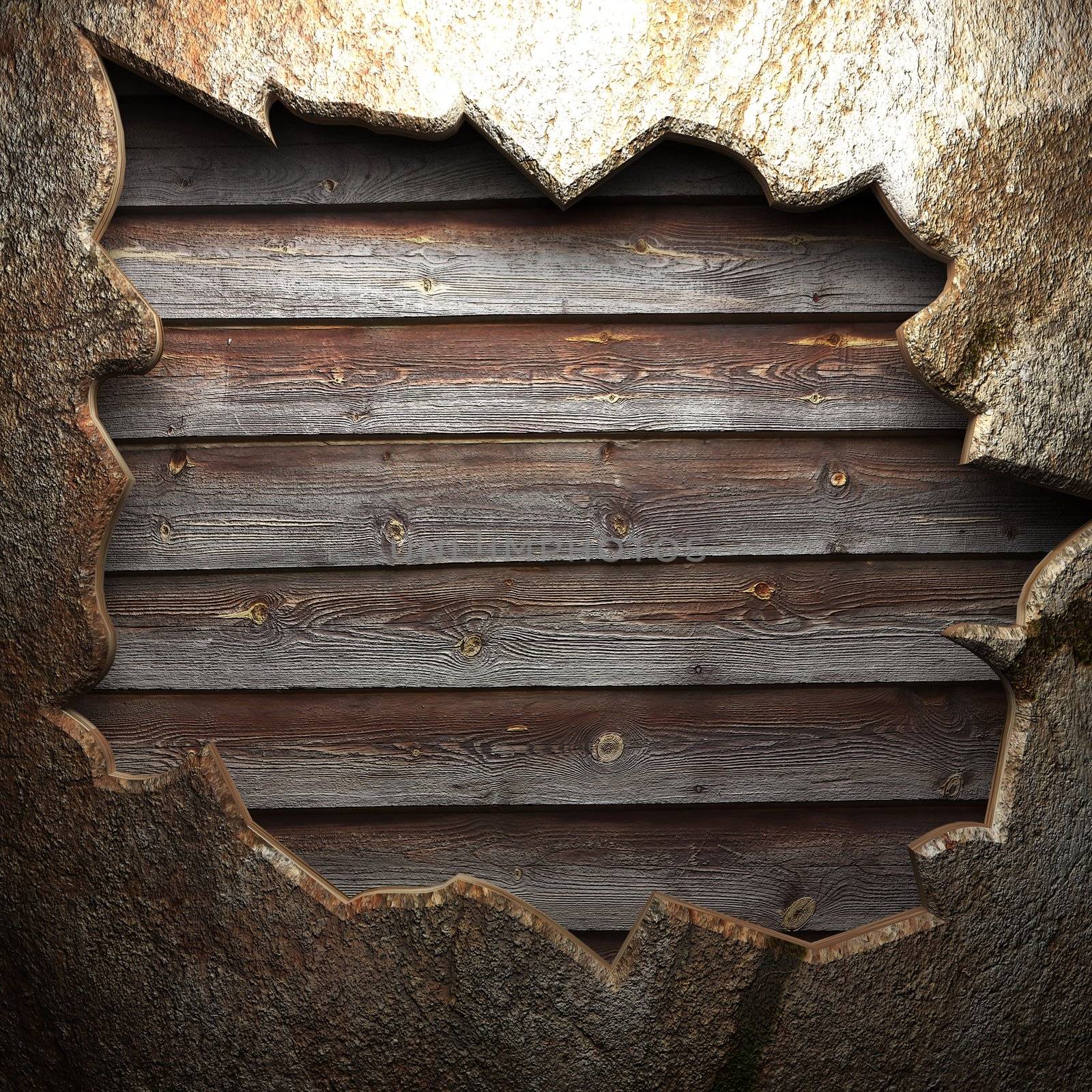 stone on the wall