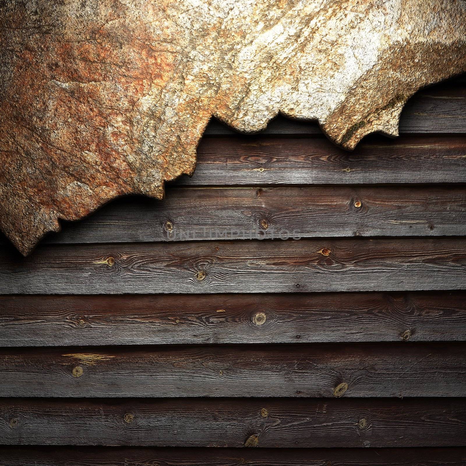 stone on the wall