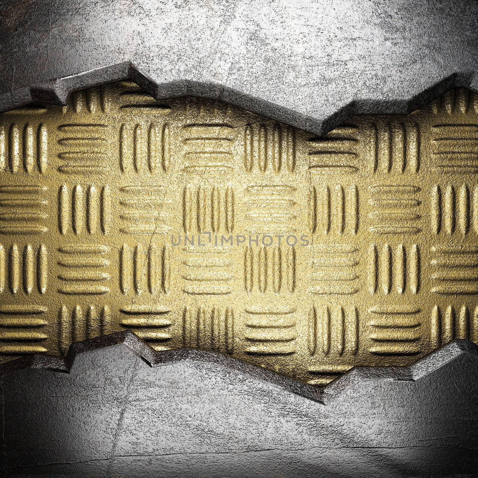 metal on gold made in 3D