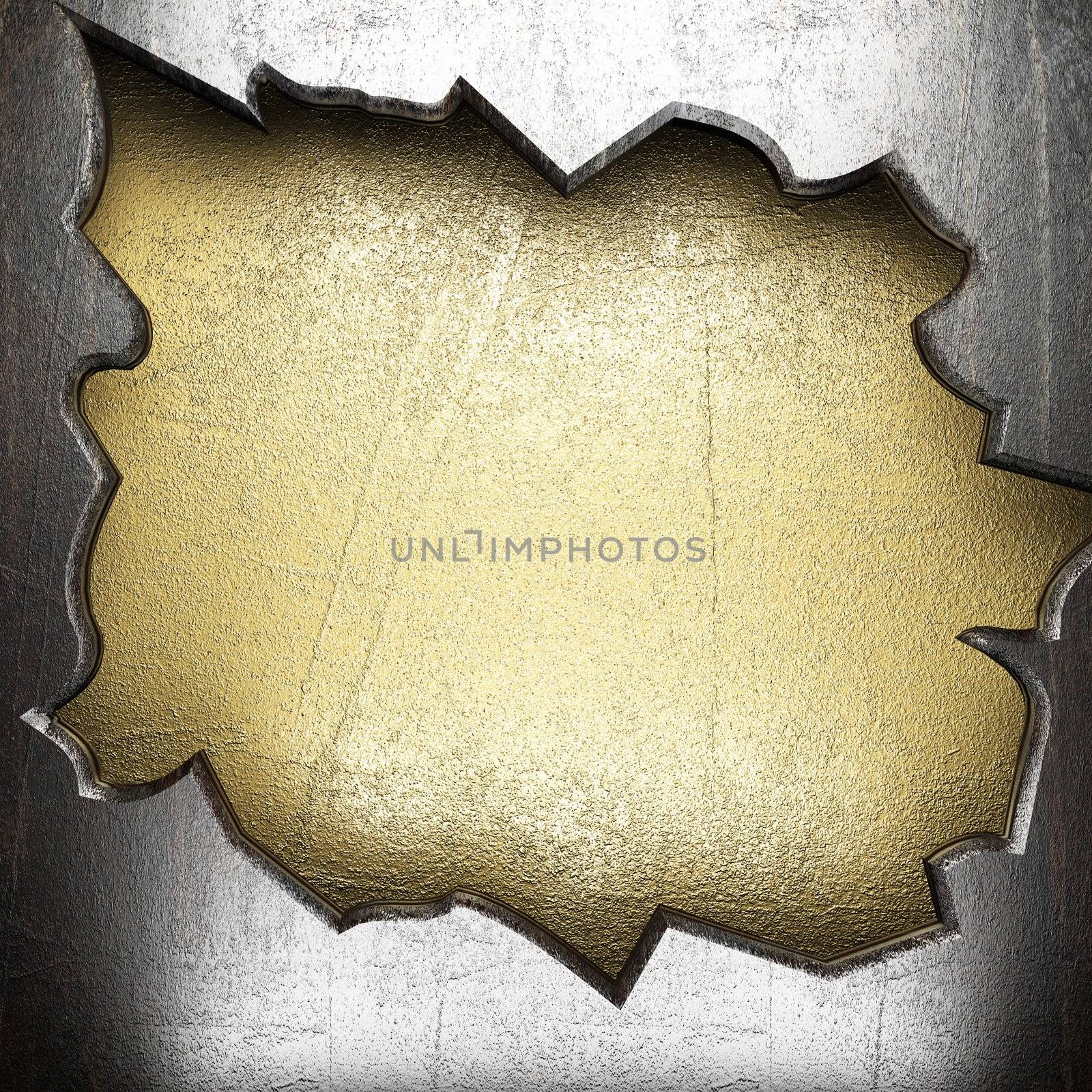 metal on gold made in 3D