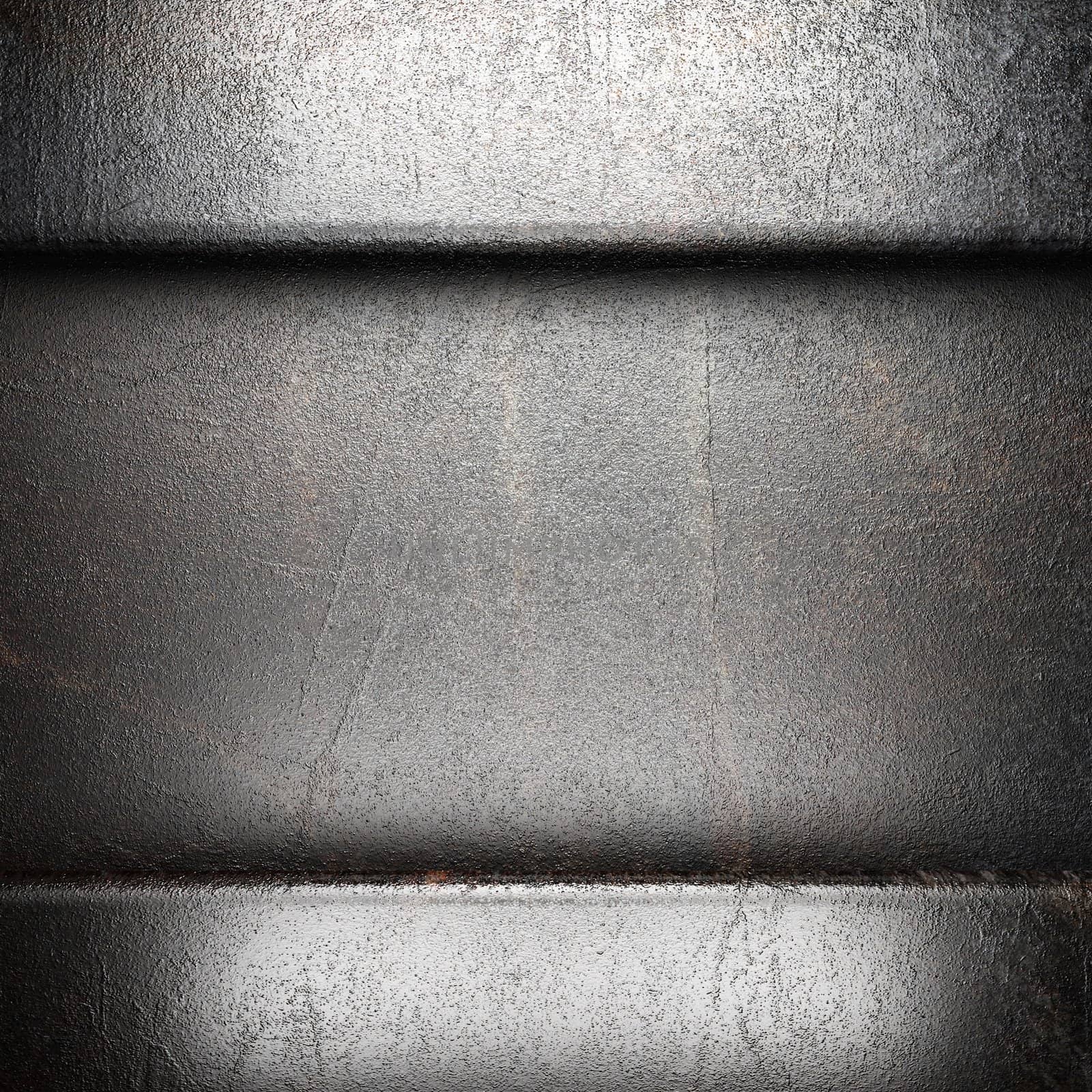 metal on wall made in 3d