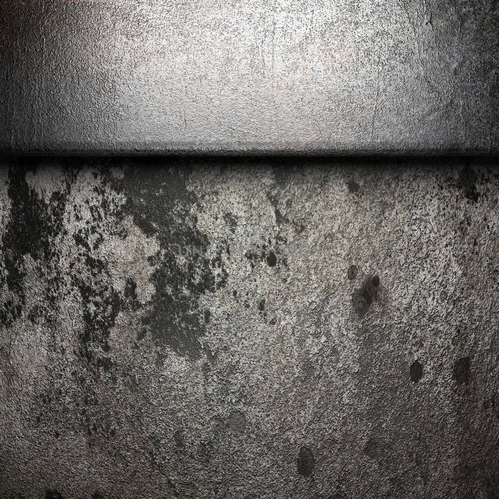 metal on wall made in 3D