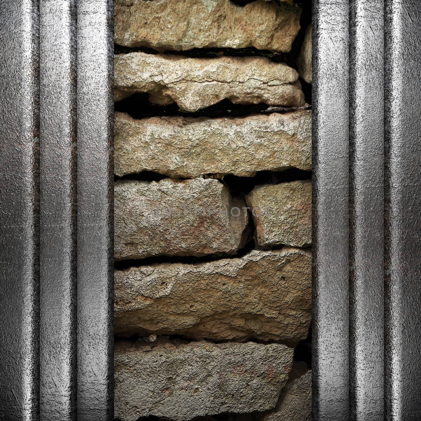 metal on wall made in 3D