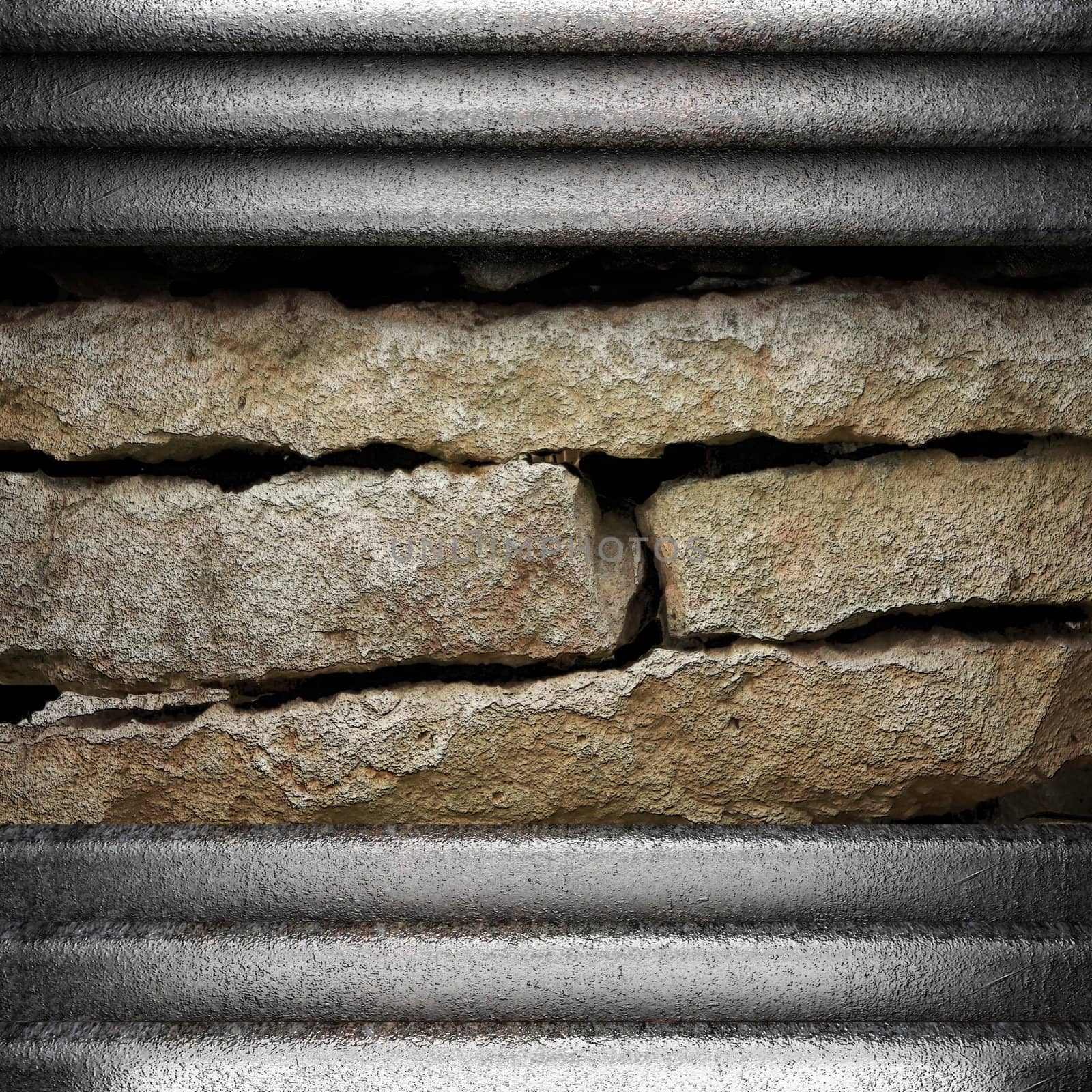metal on wall made in 3D