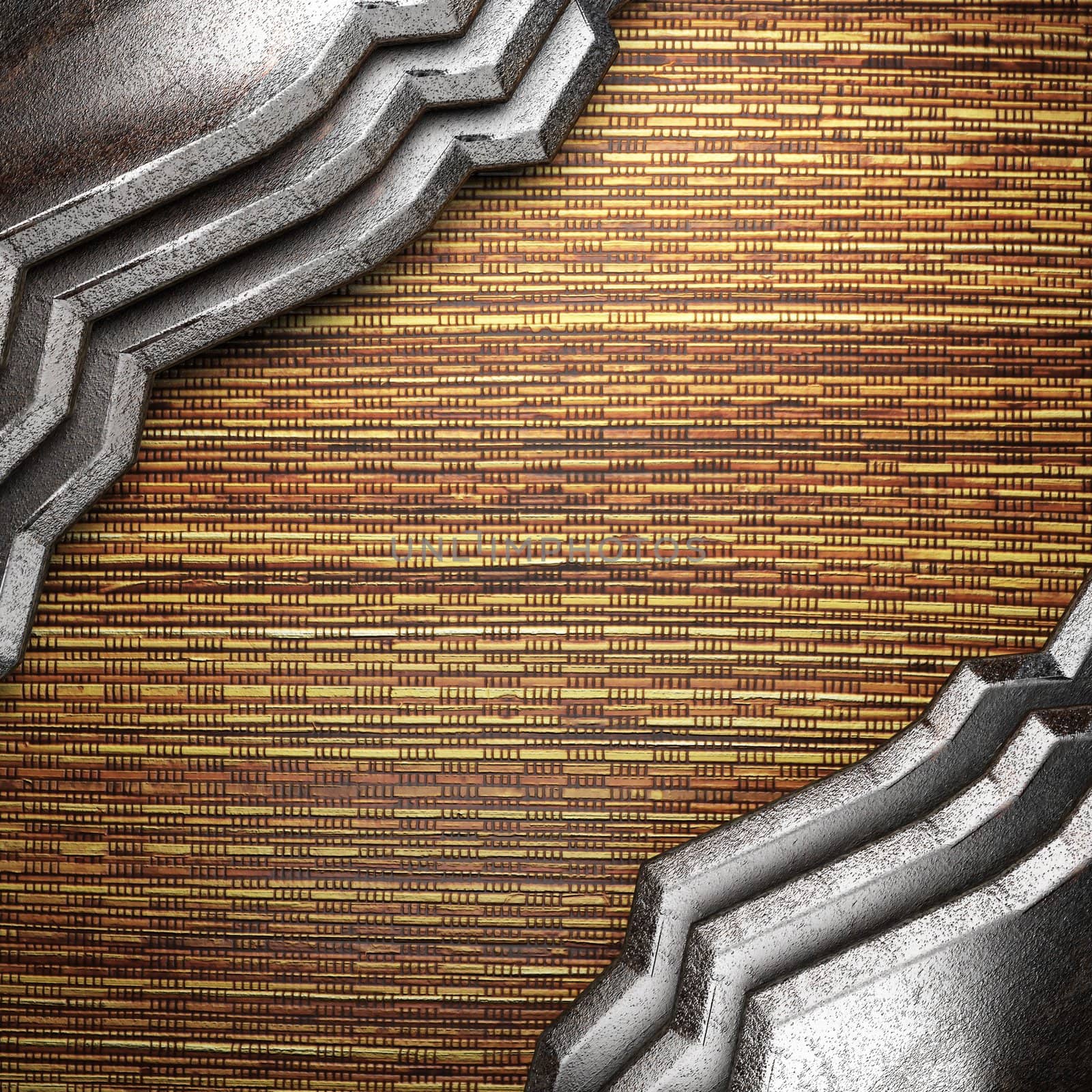 metal on wall made in 3d