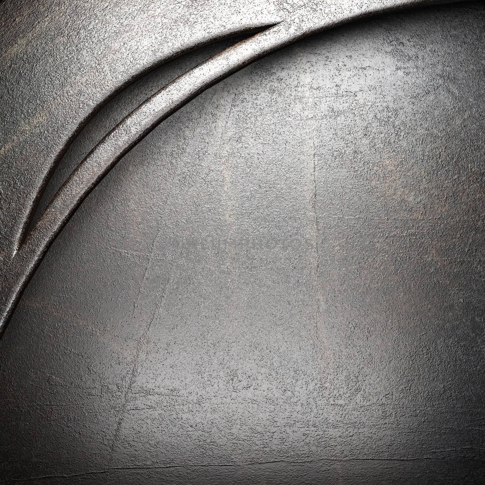 metal on wall made in 3D