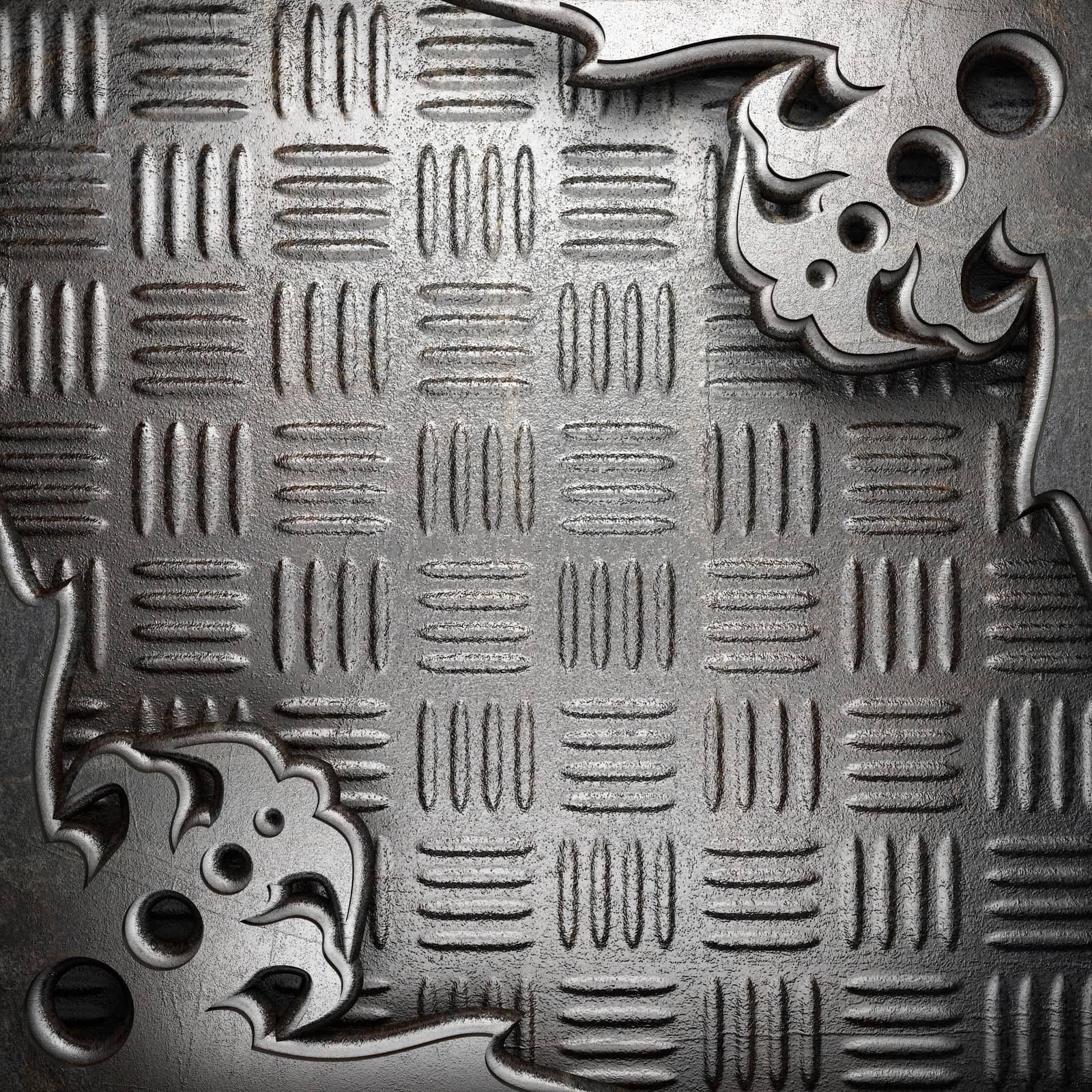 metal on wall made in 3D