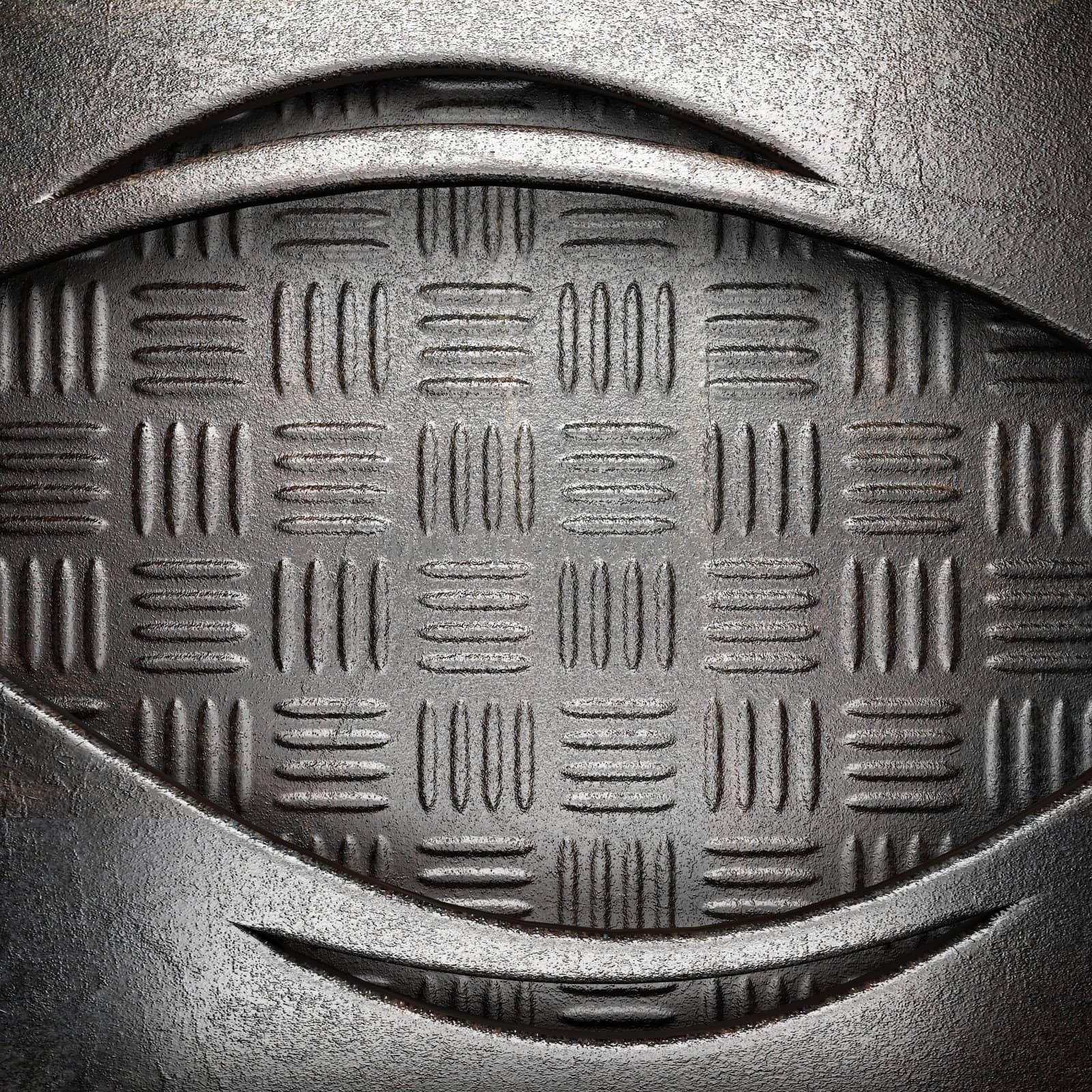 metal on wall made in 3D