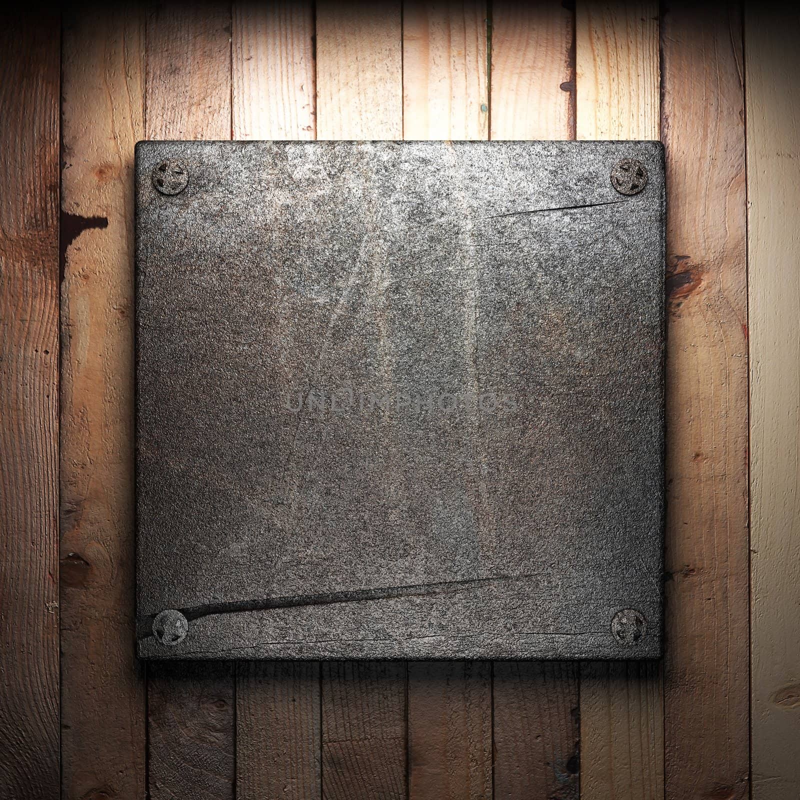iron plate on wall
