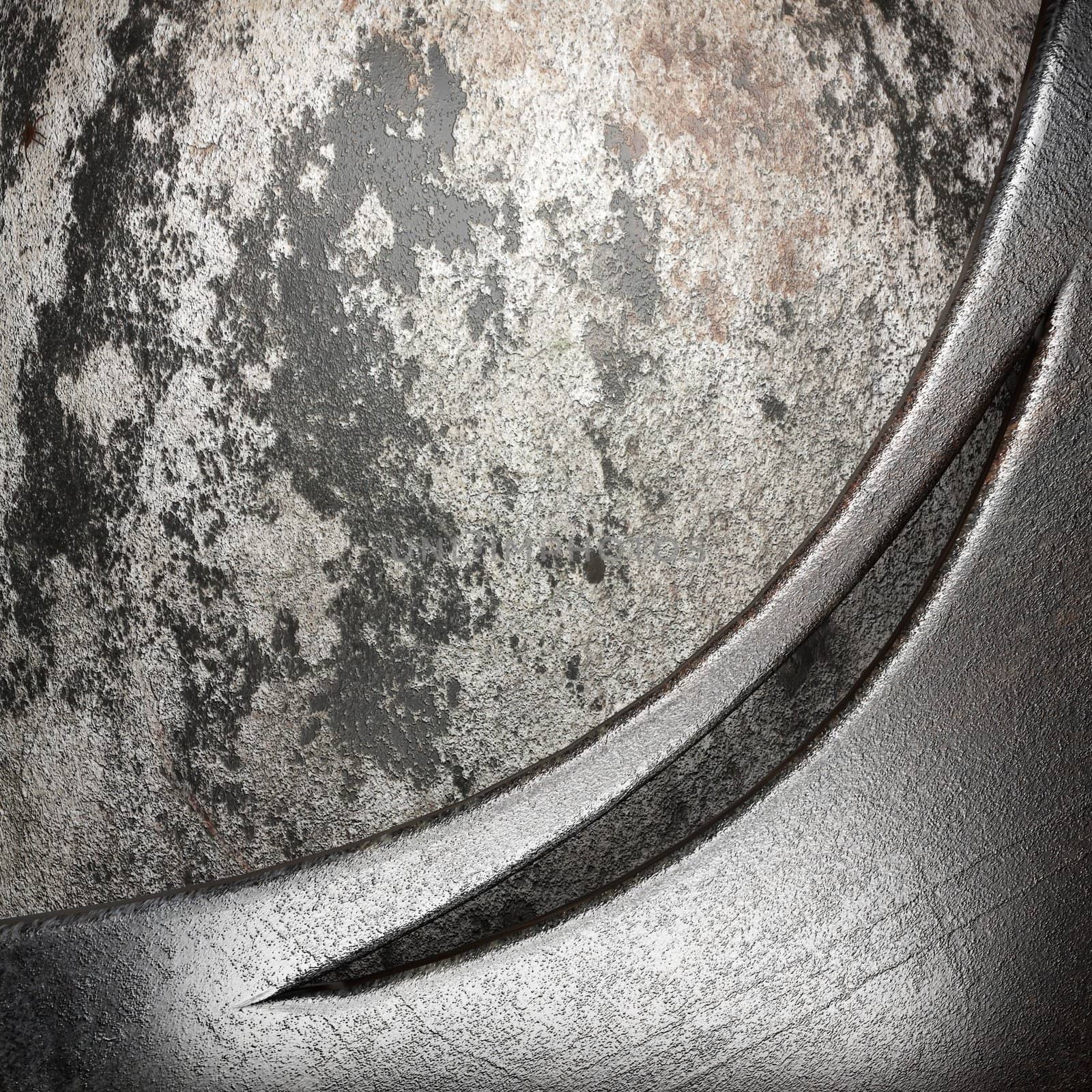 metal on wall made in 3D