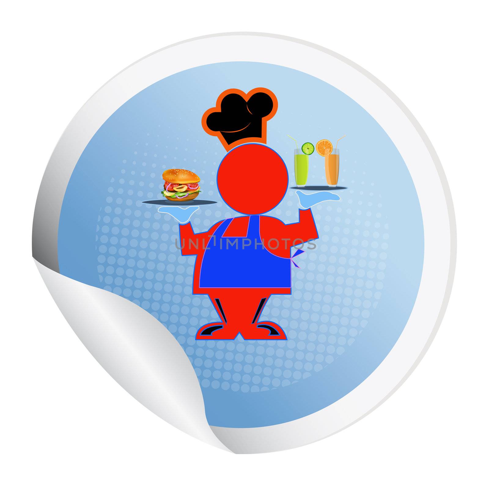 Menu cafe.Sticker fast food by sergey150770SV