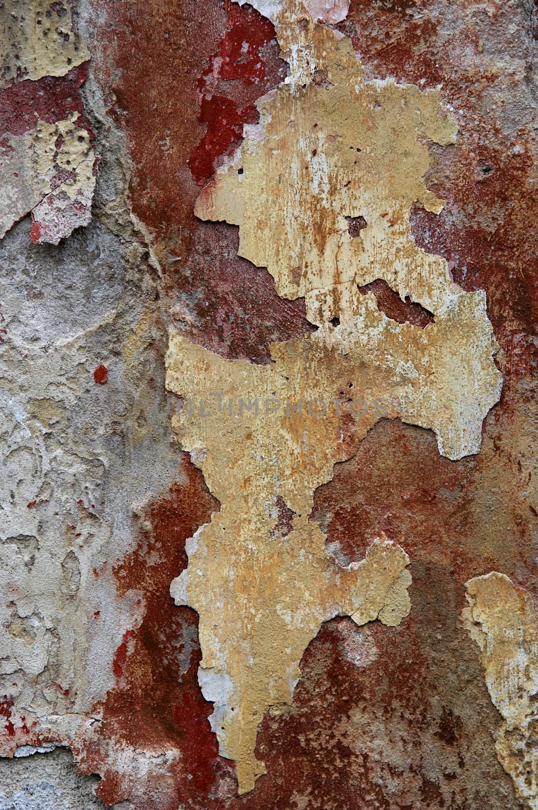 old and cracked stucco  by Mibuch