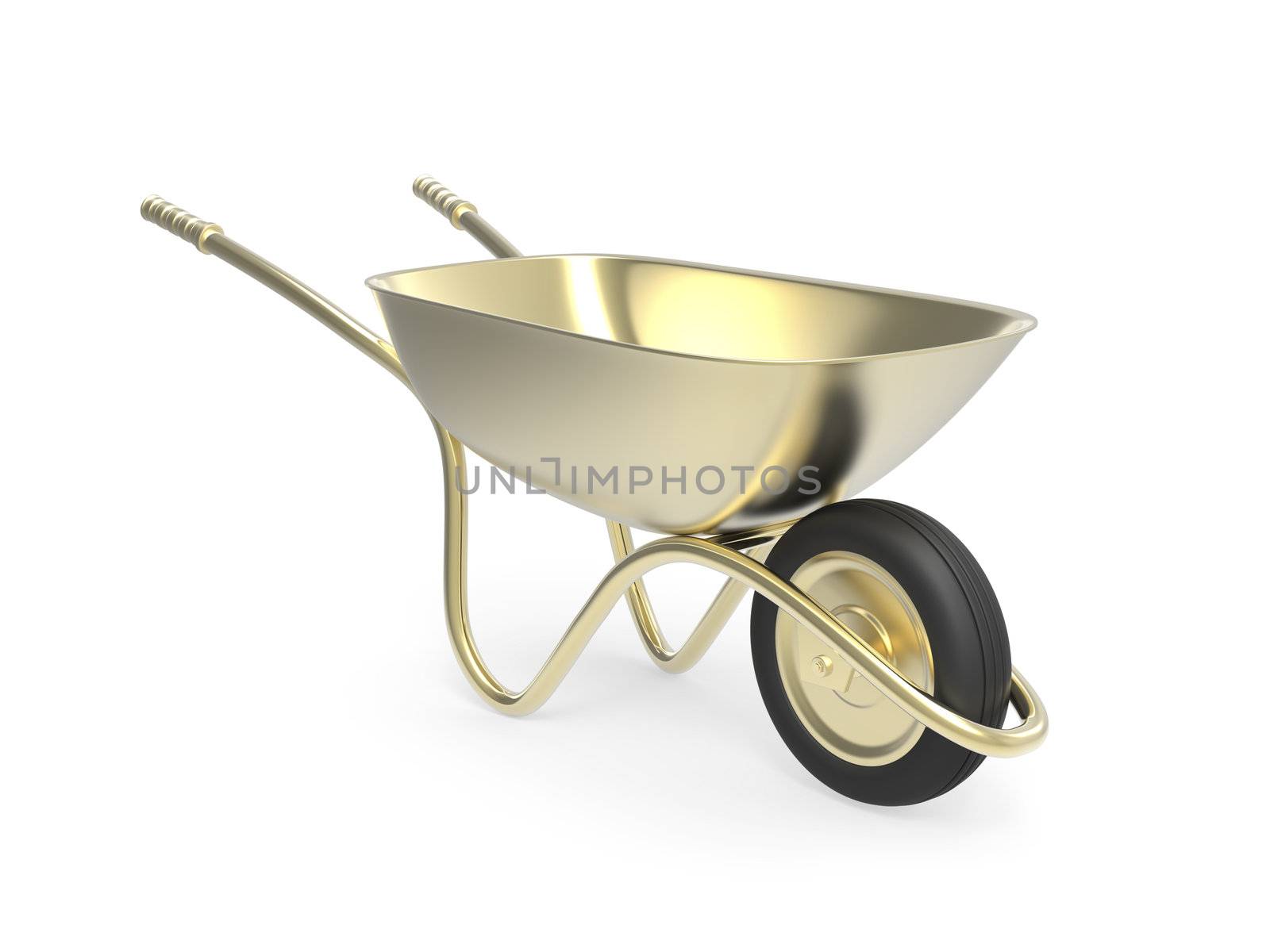 Golden wheelbarrow by magraphics