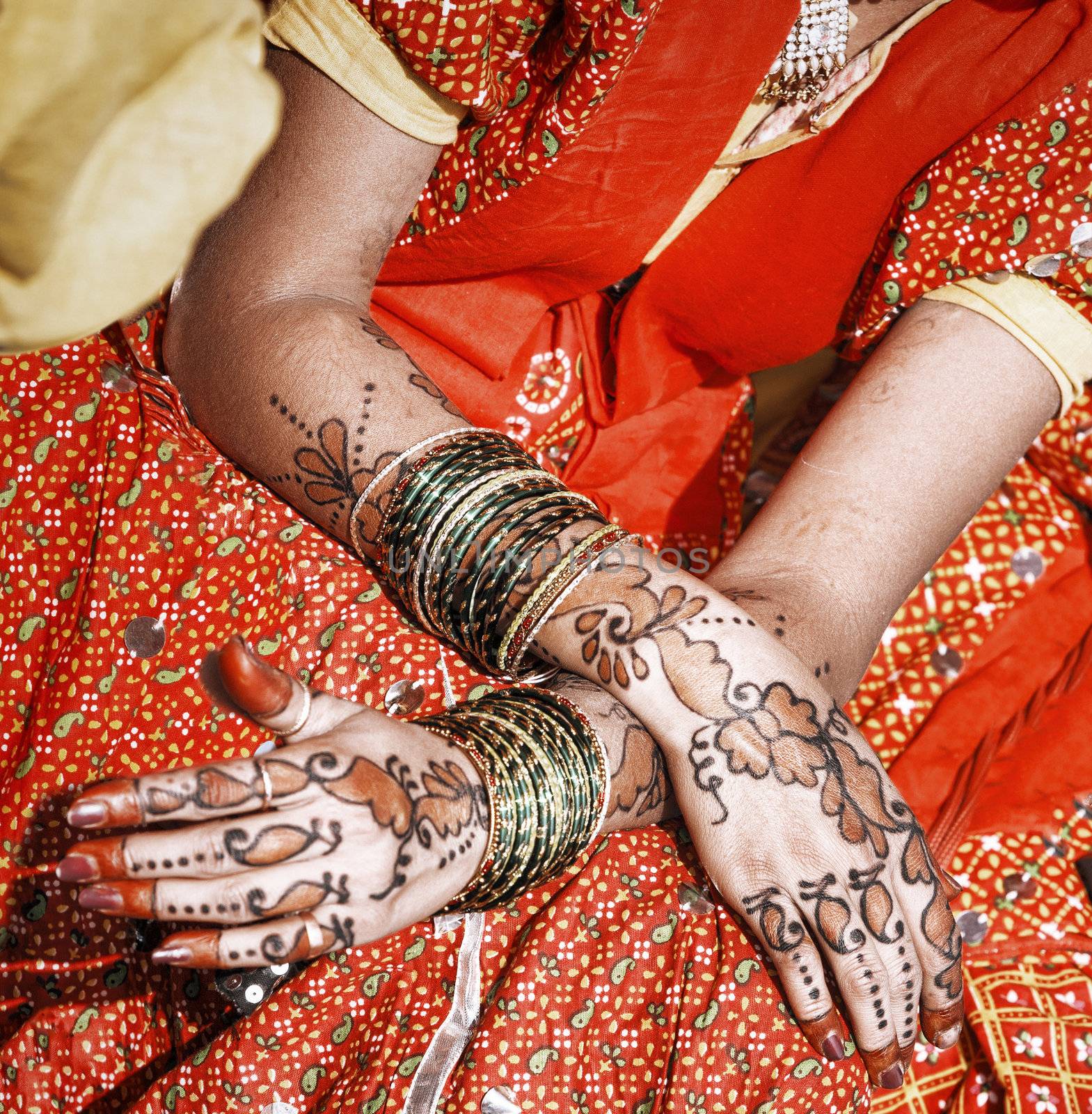 Hands of a young Indian woman. by vladimir_sklyarov