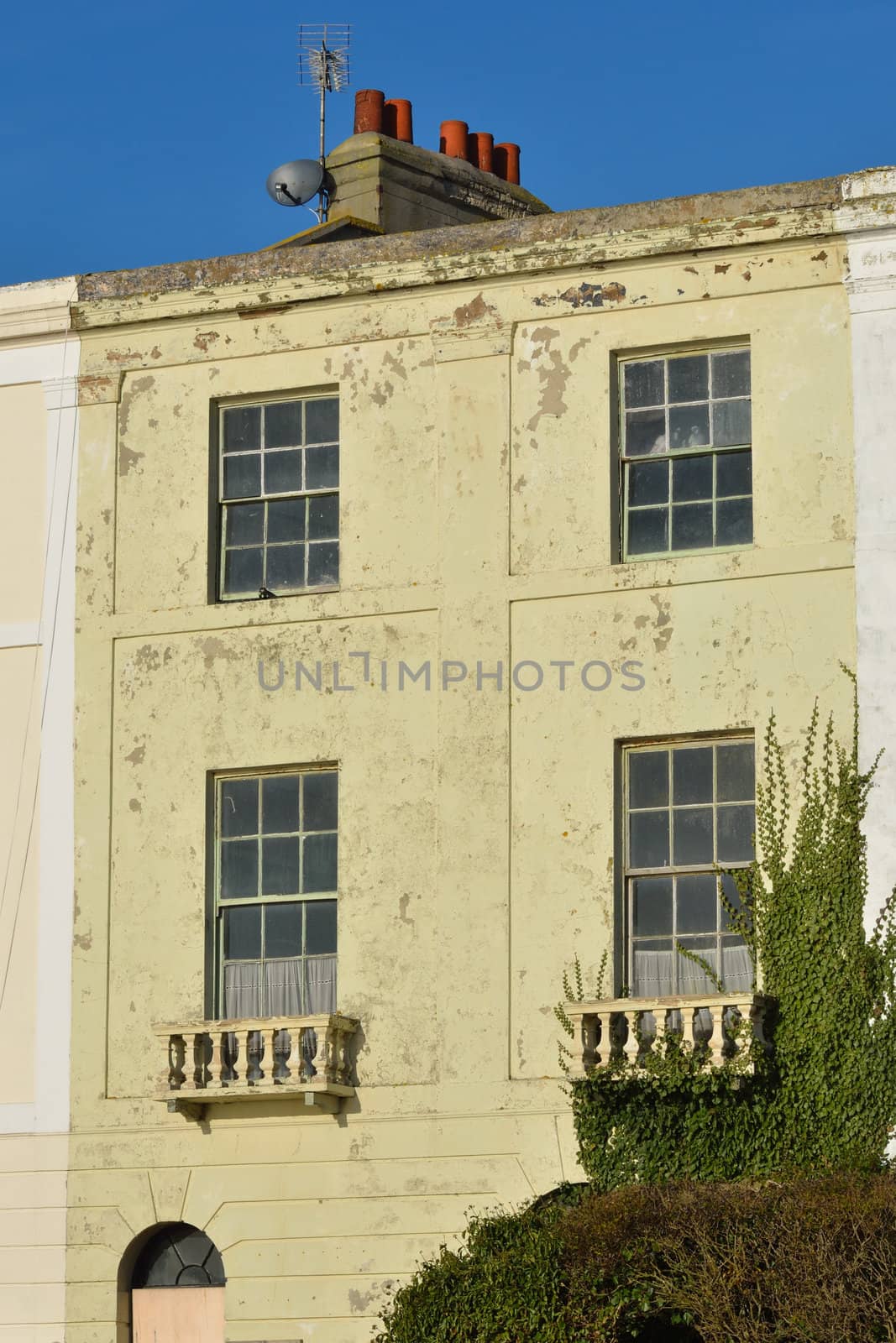 Shabby town house on coast