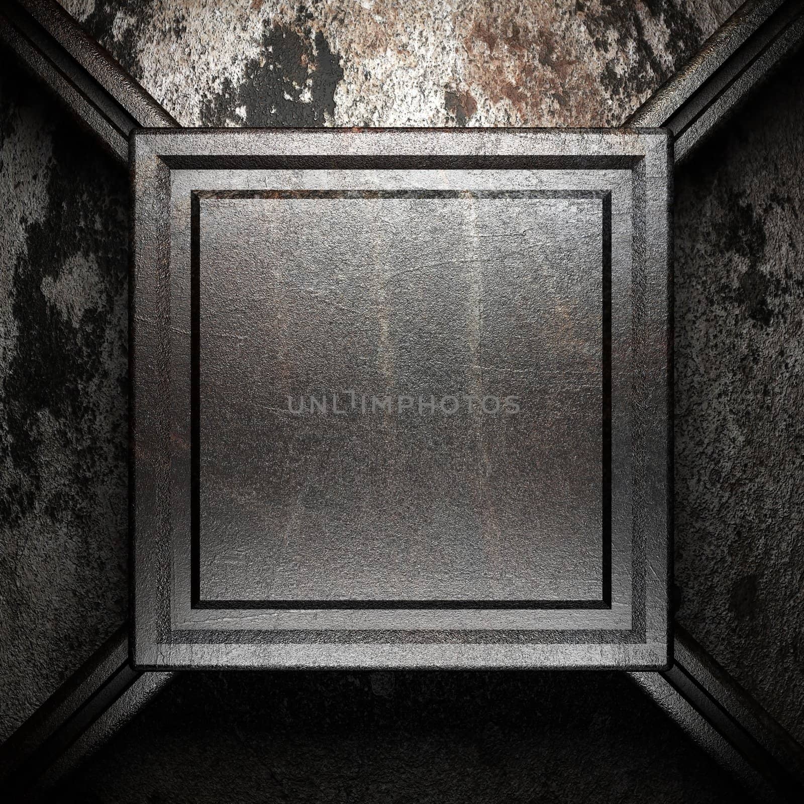 iron plate on wall