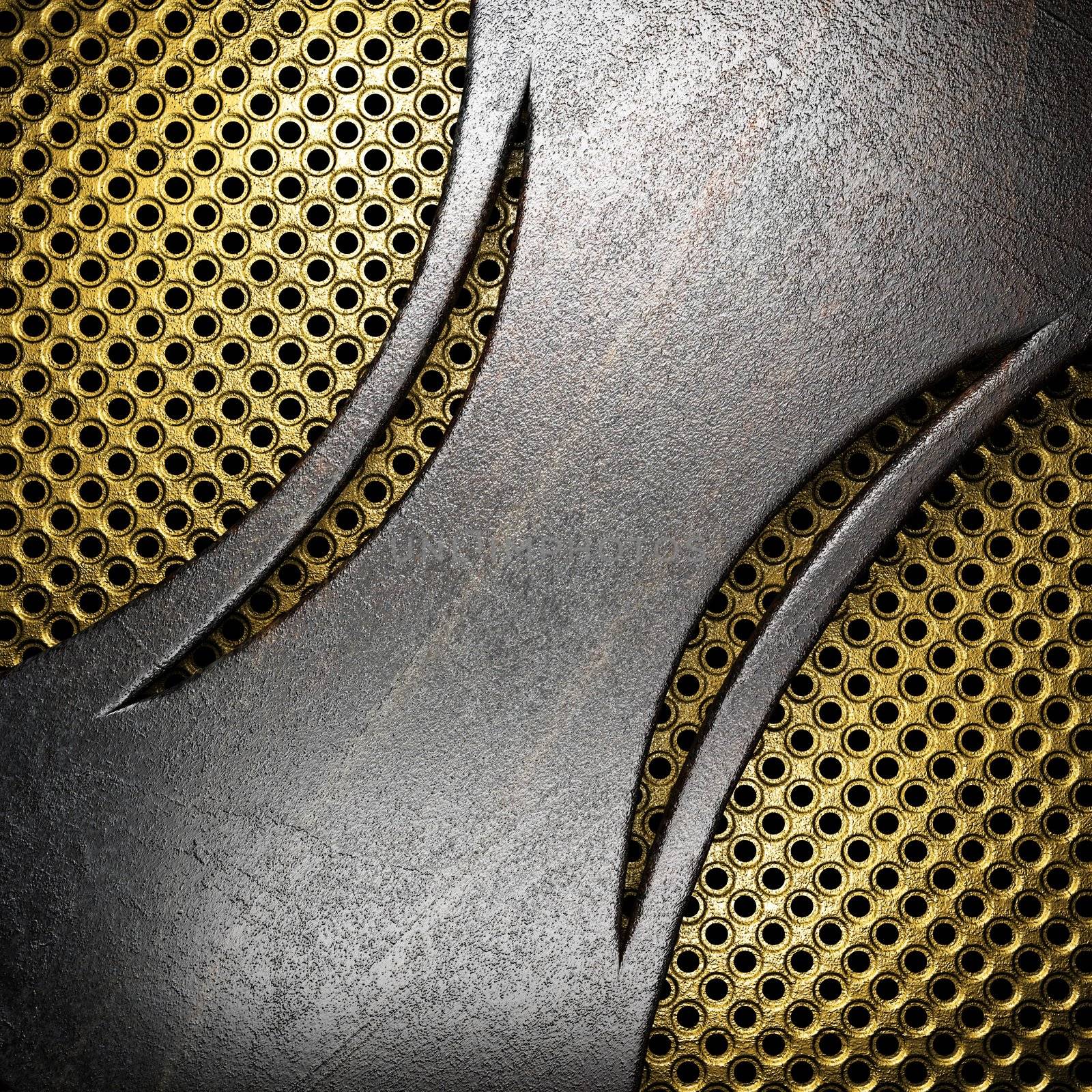metal on gold made in 3D