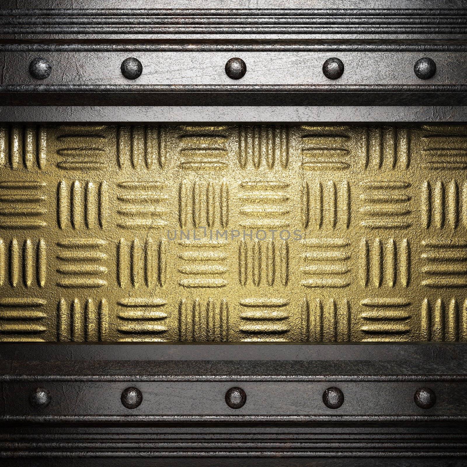 metal on gold made in 3D