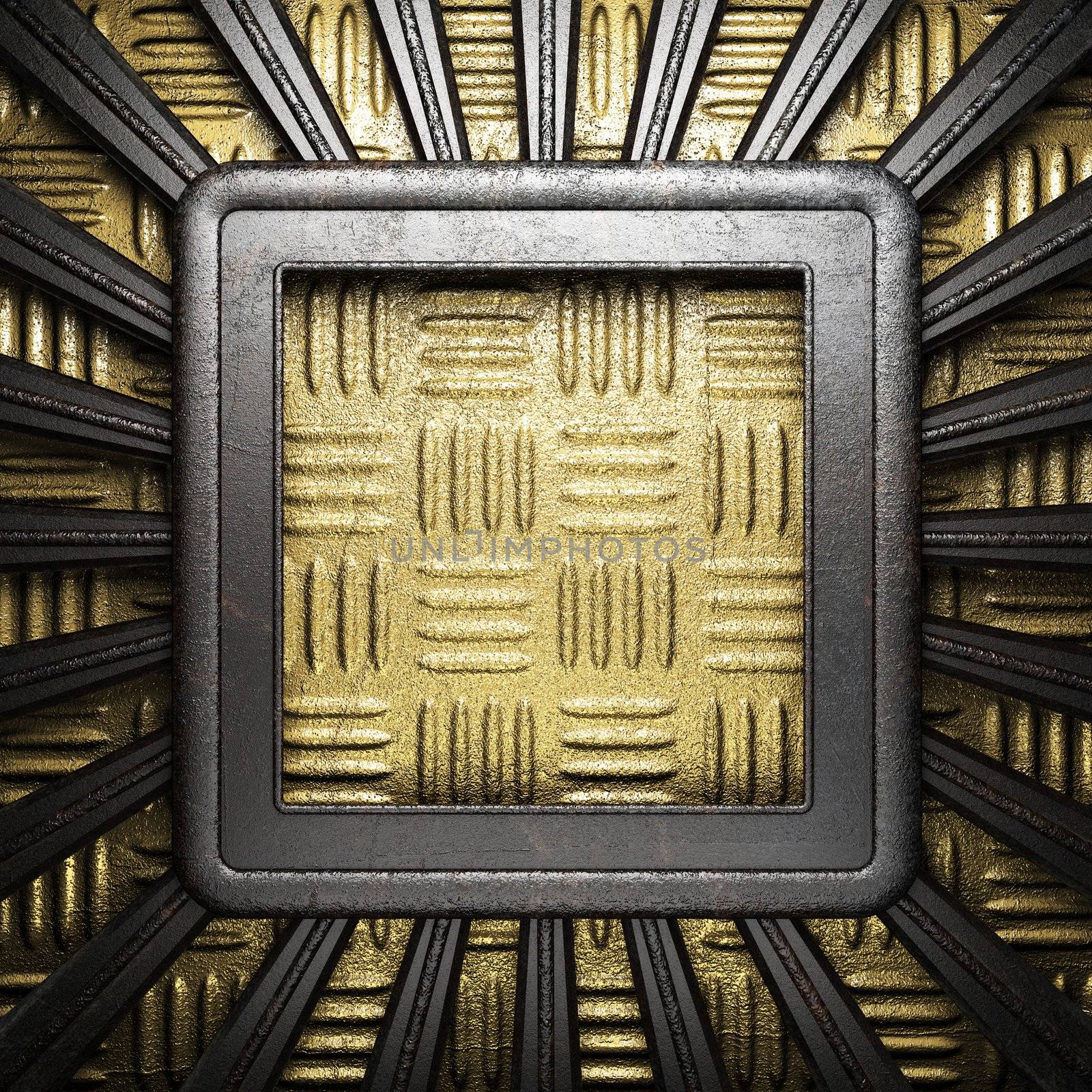 metal on gold made in 3D