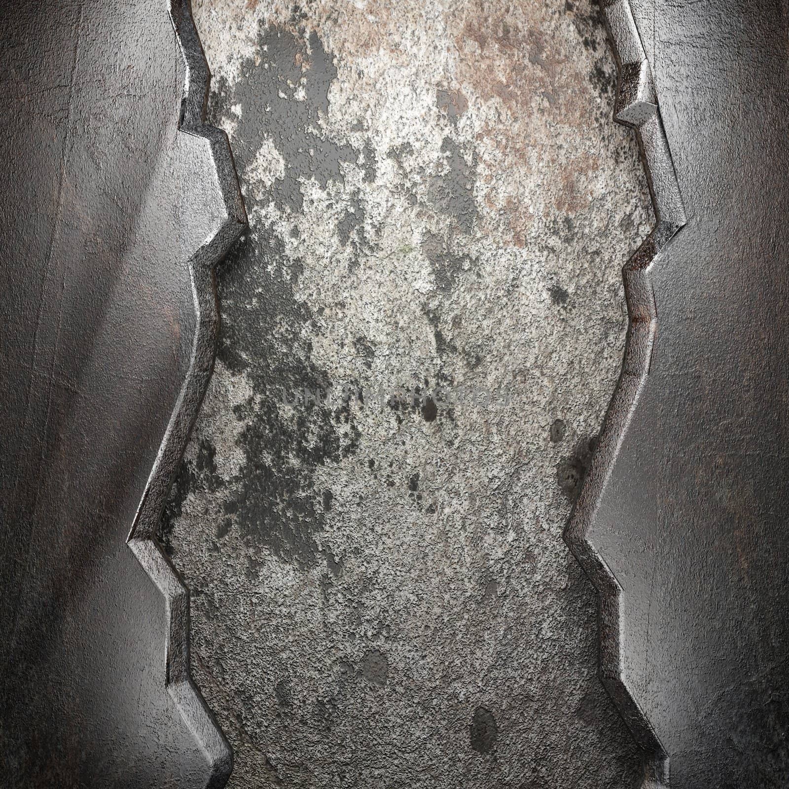 metal on wall made in 3D