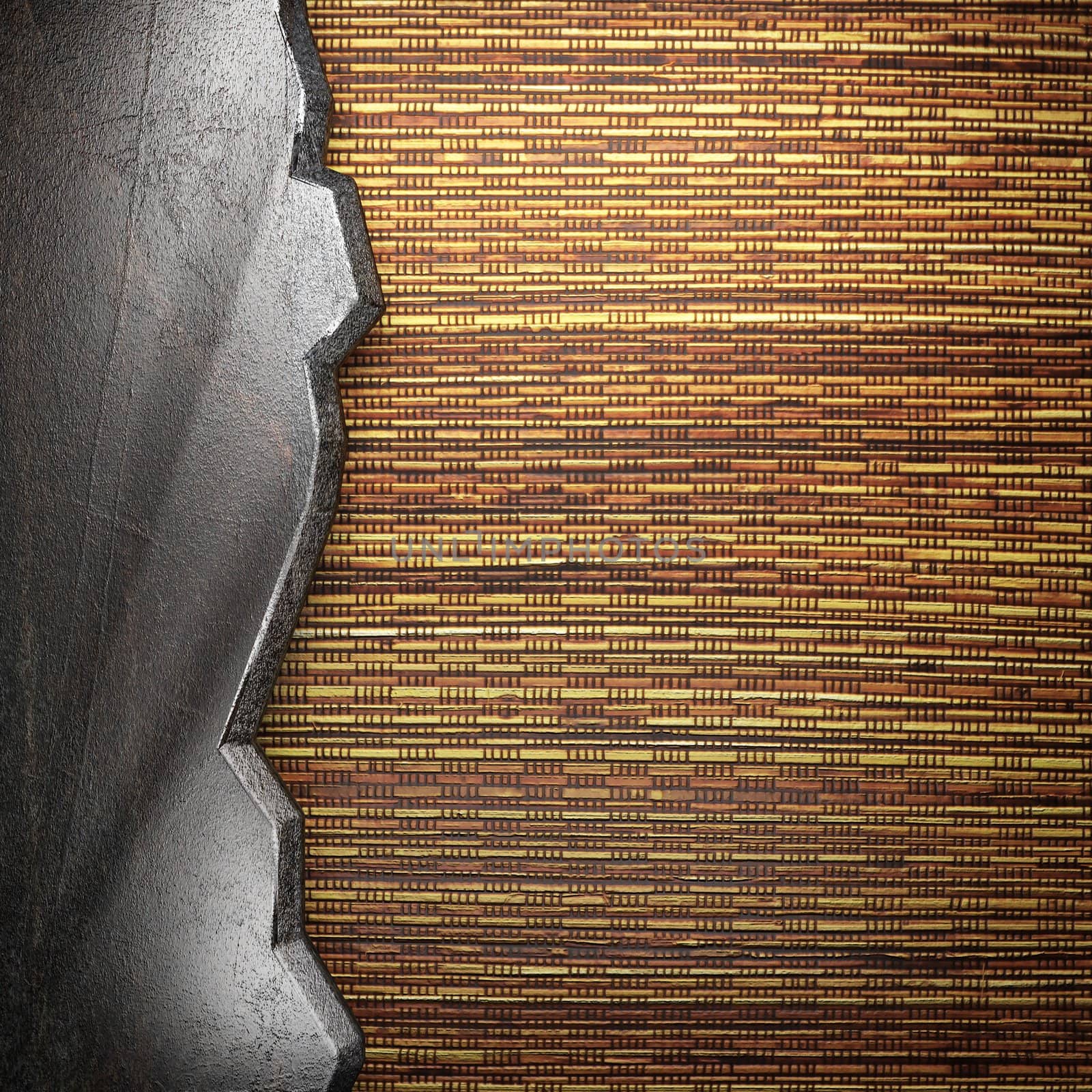 metal on wall made in 3d