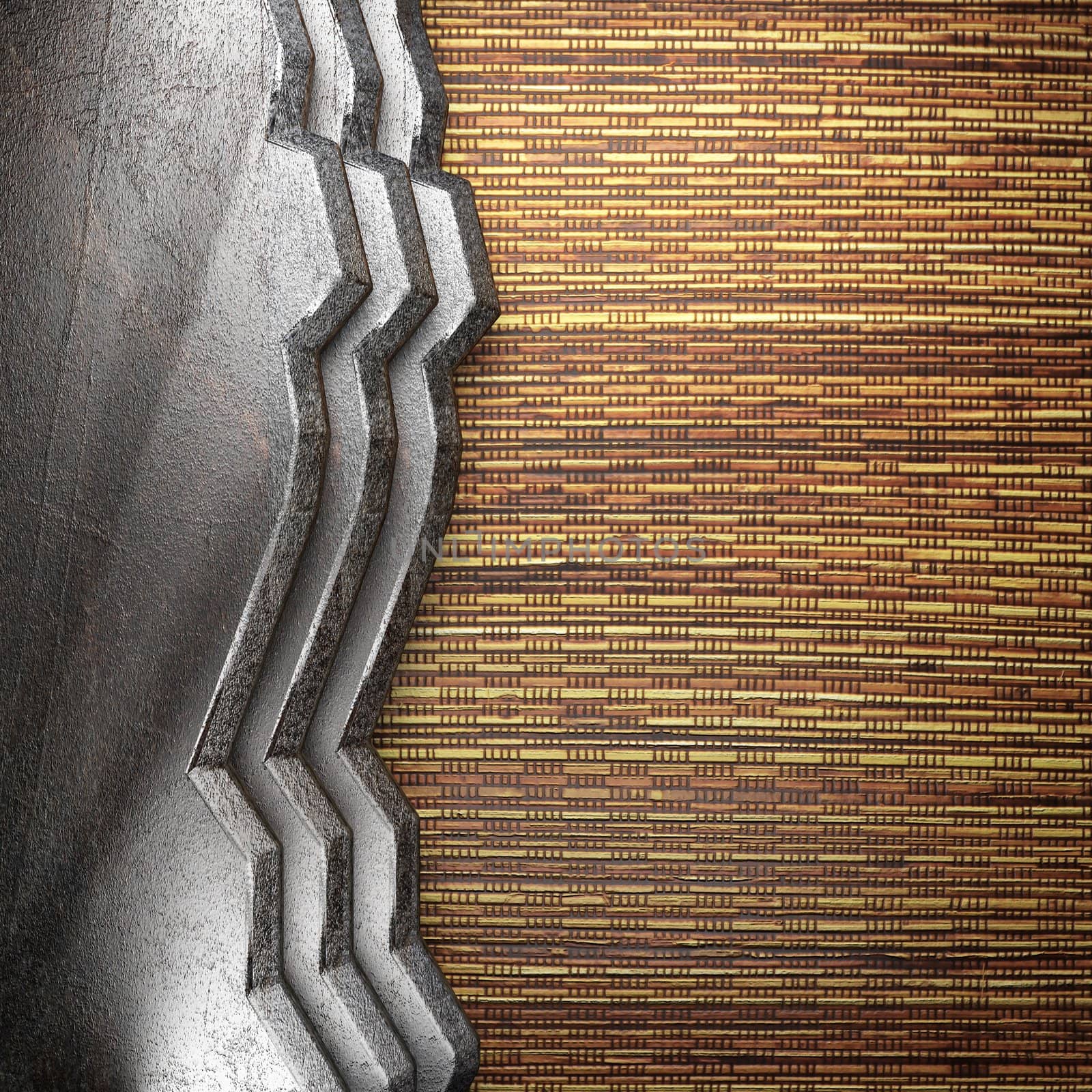metal on wall made in 3d