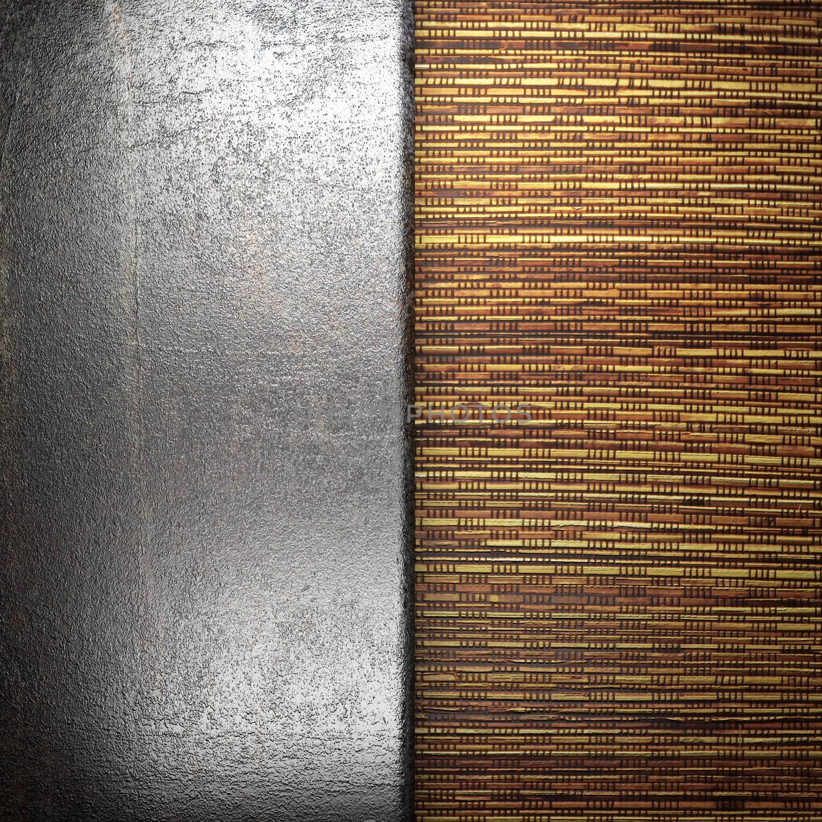 metal on wall made in 3d