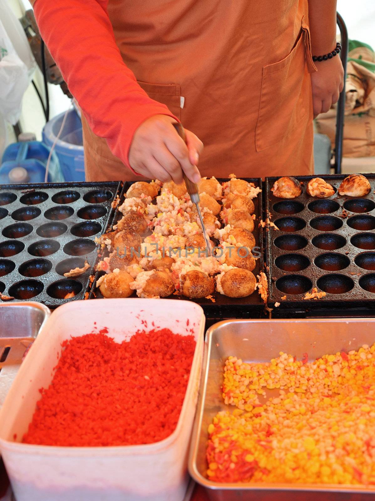 Japanese takoyaki at an Asian market 