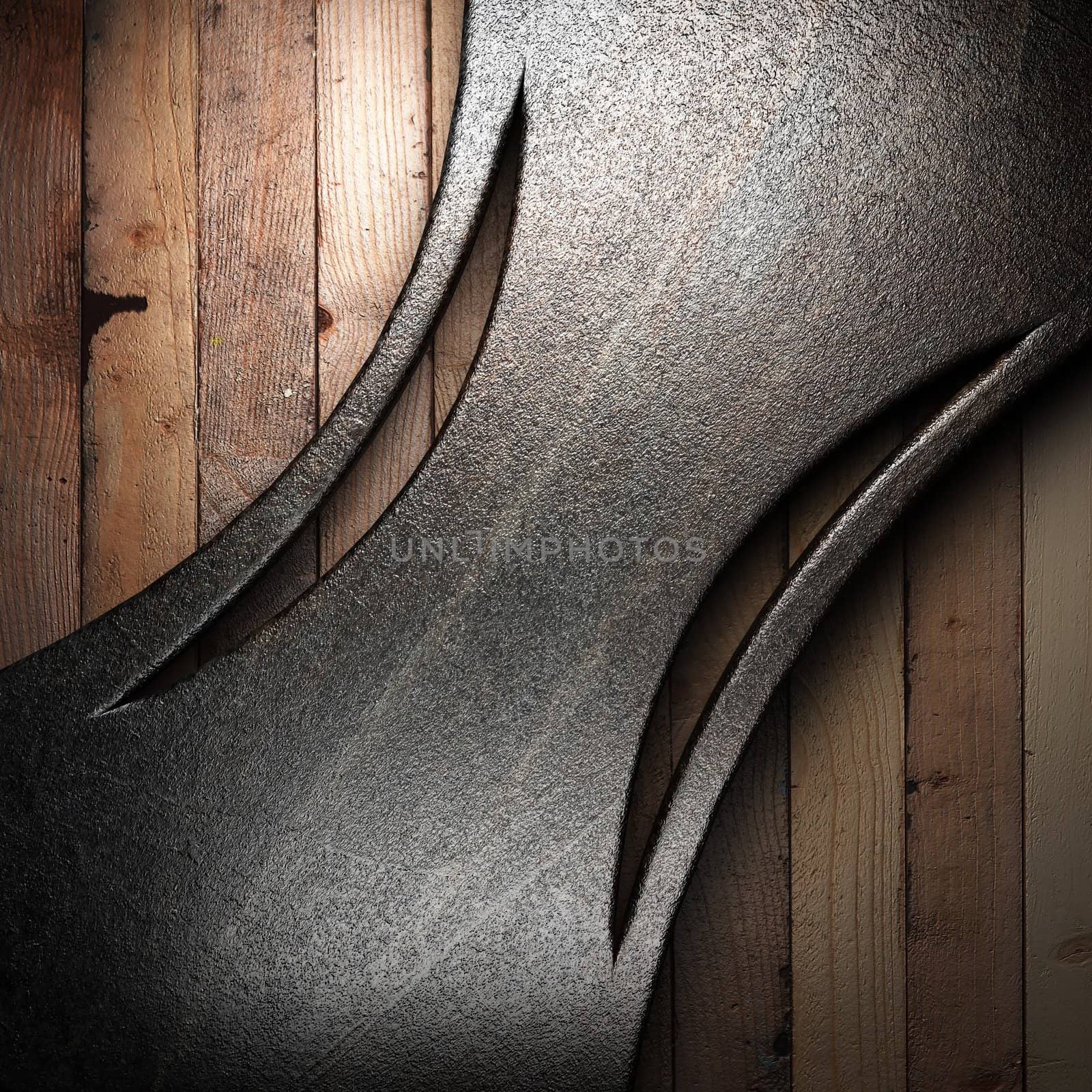 metal on wall made in 3D