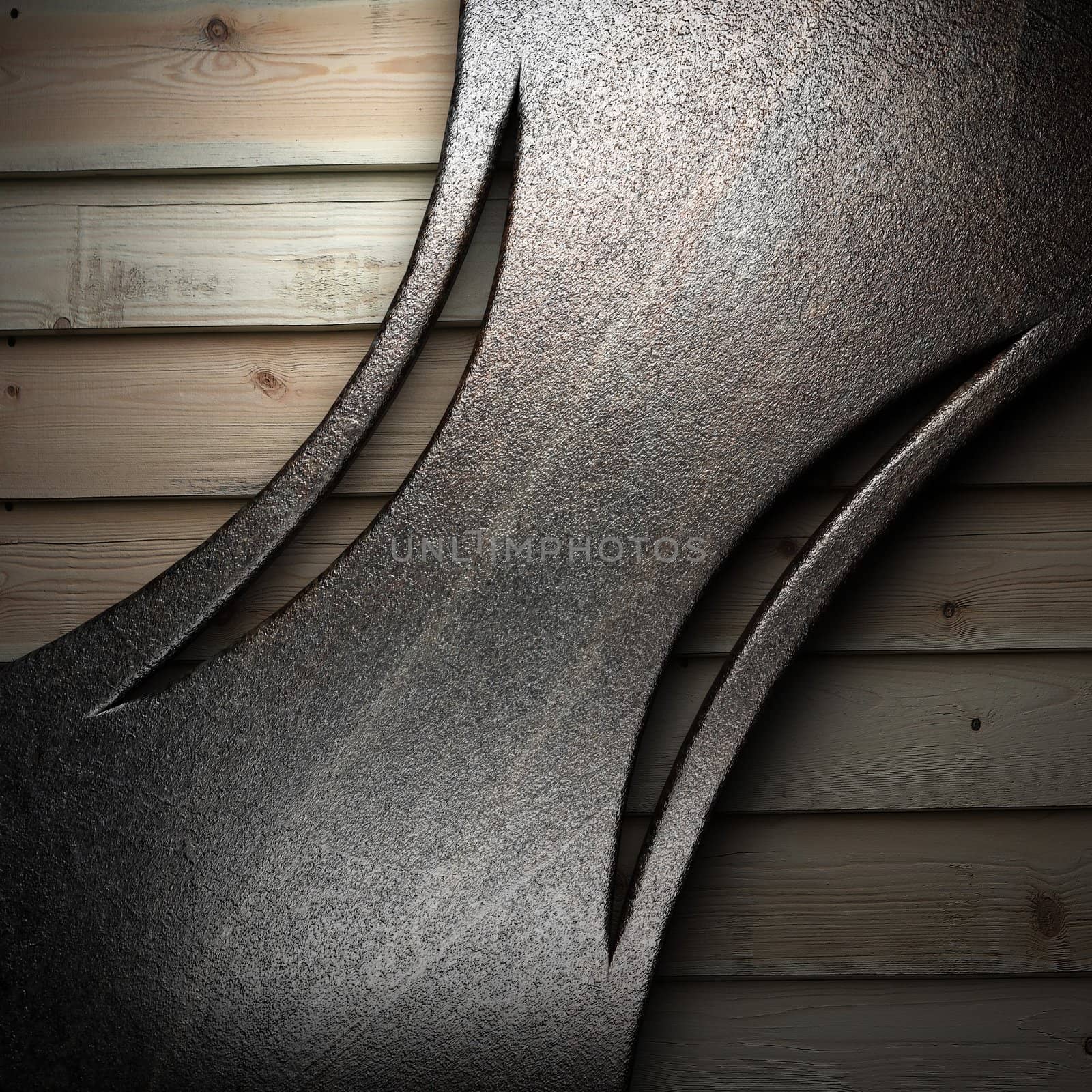 metal on wall made in 3D