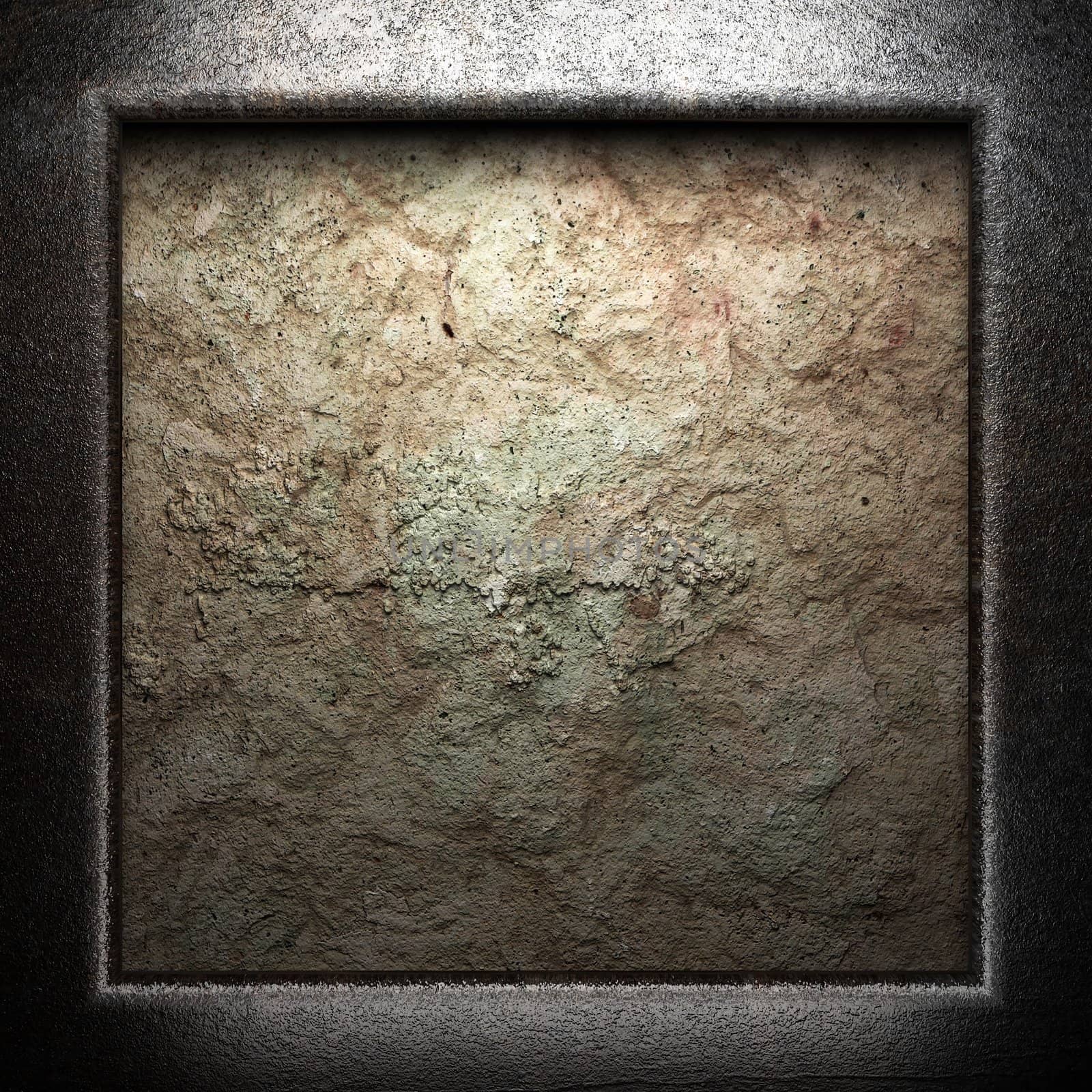 metal on wall made in 3D