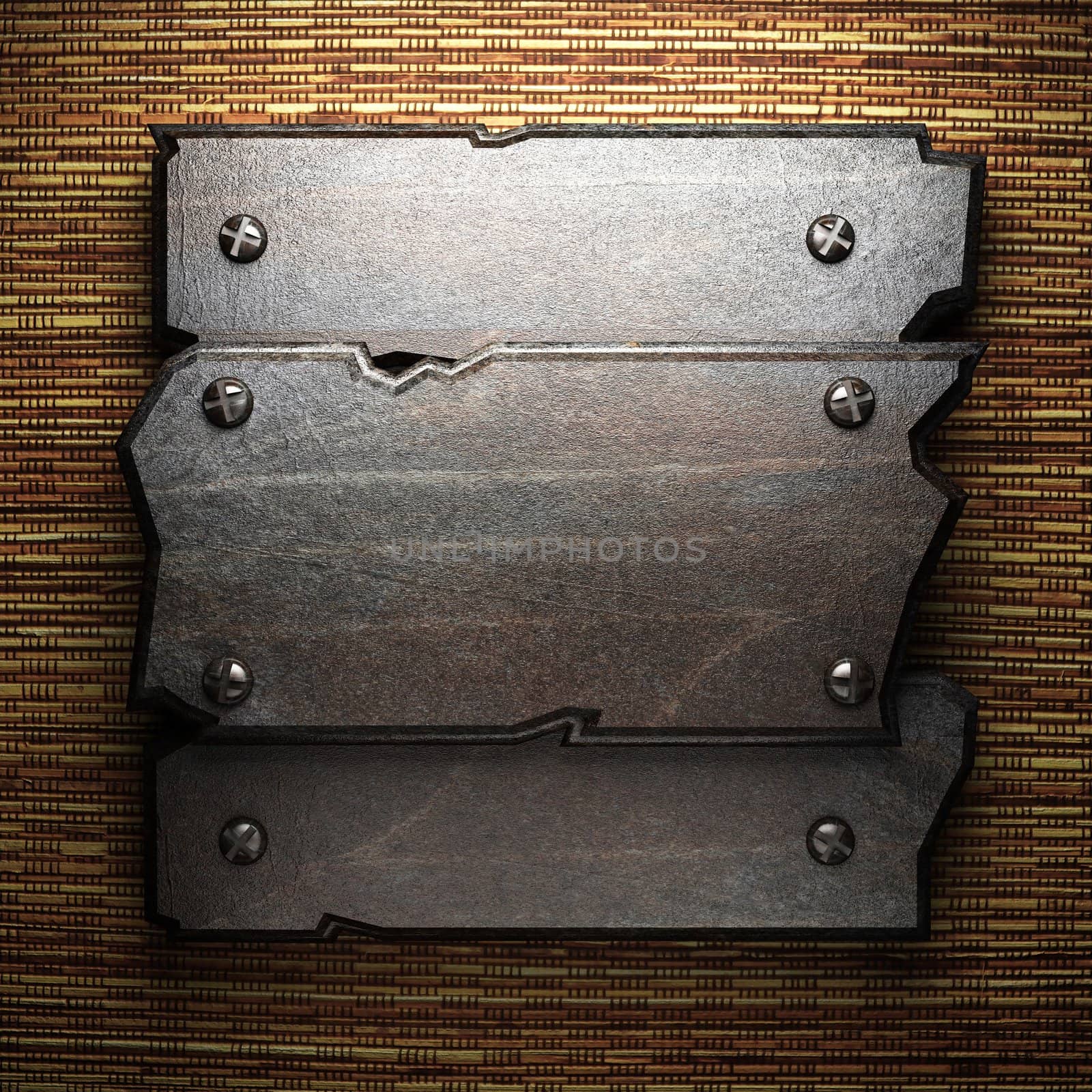 metal on wall made in 3D