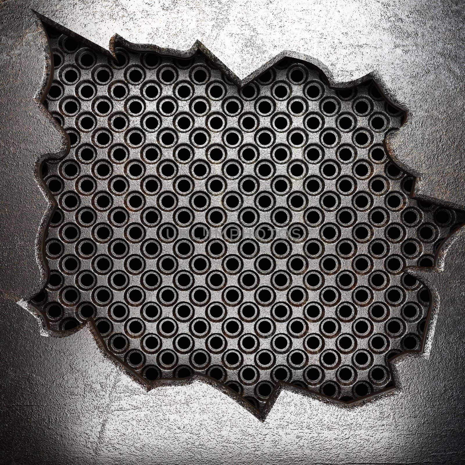 metal on wall made in 3D