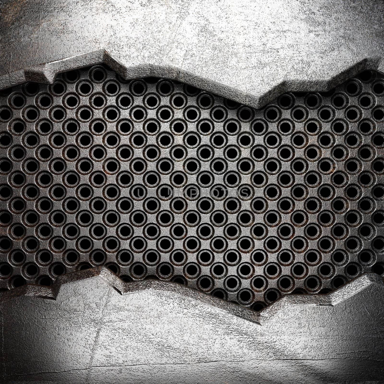 metal on wall made in 3D