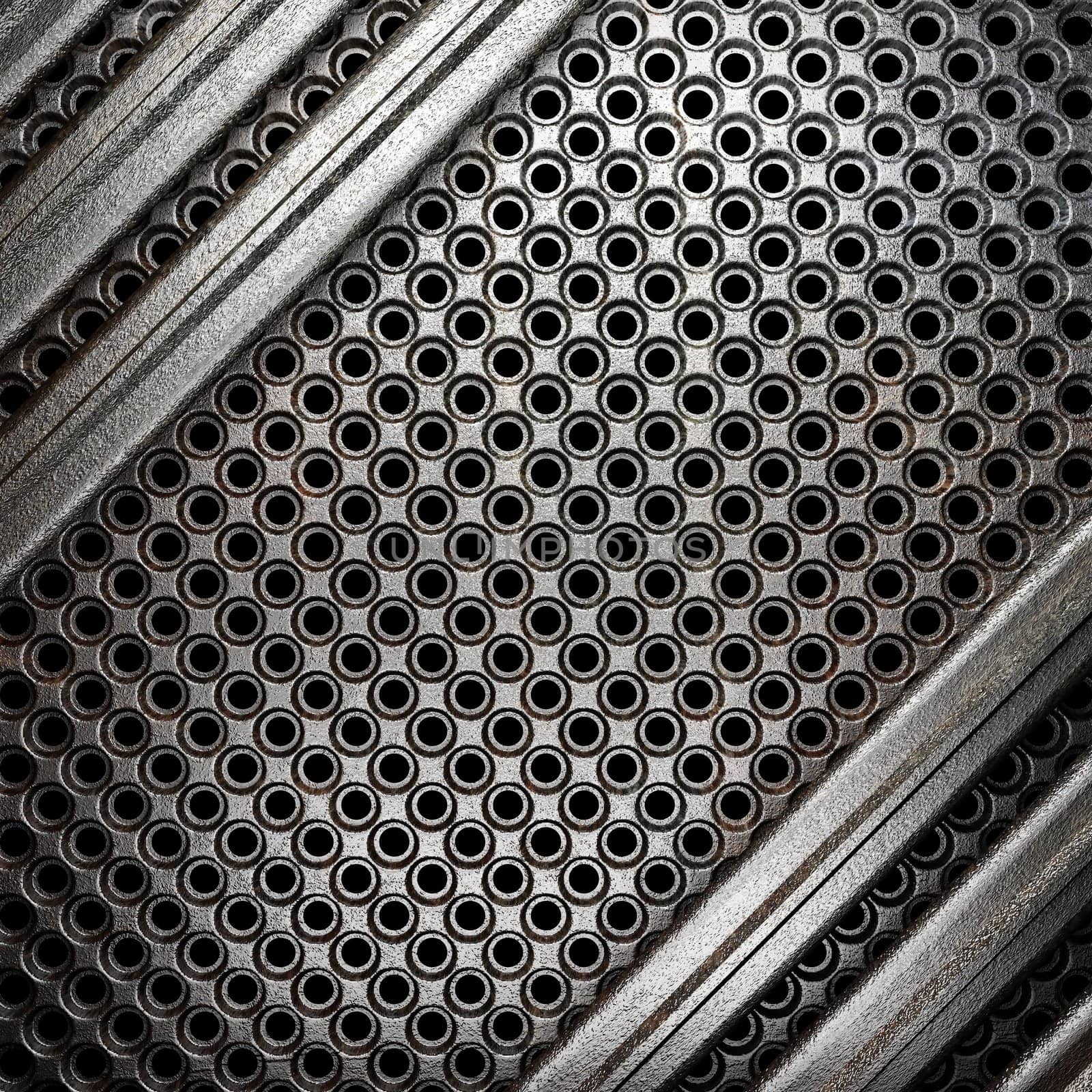 metal on wall made in 3D