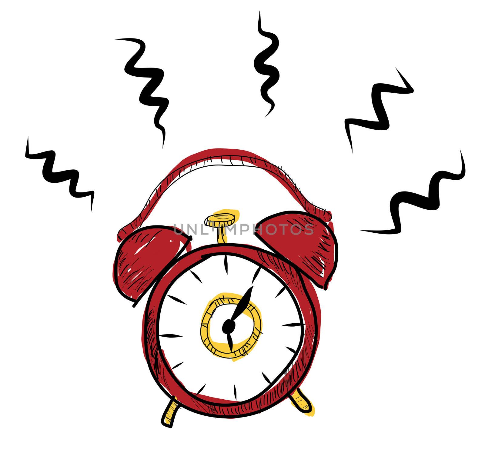 drawing Classic alarm clock