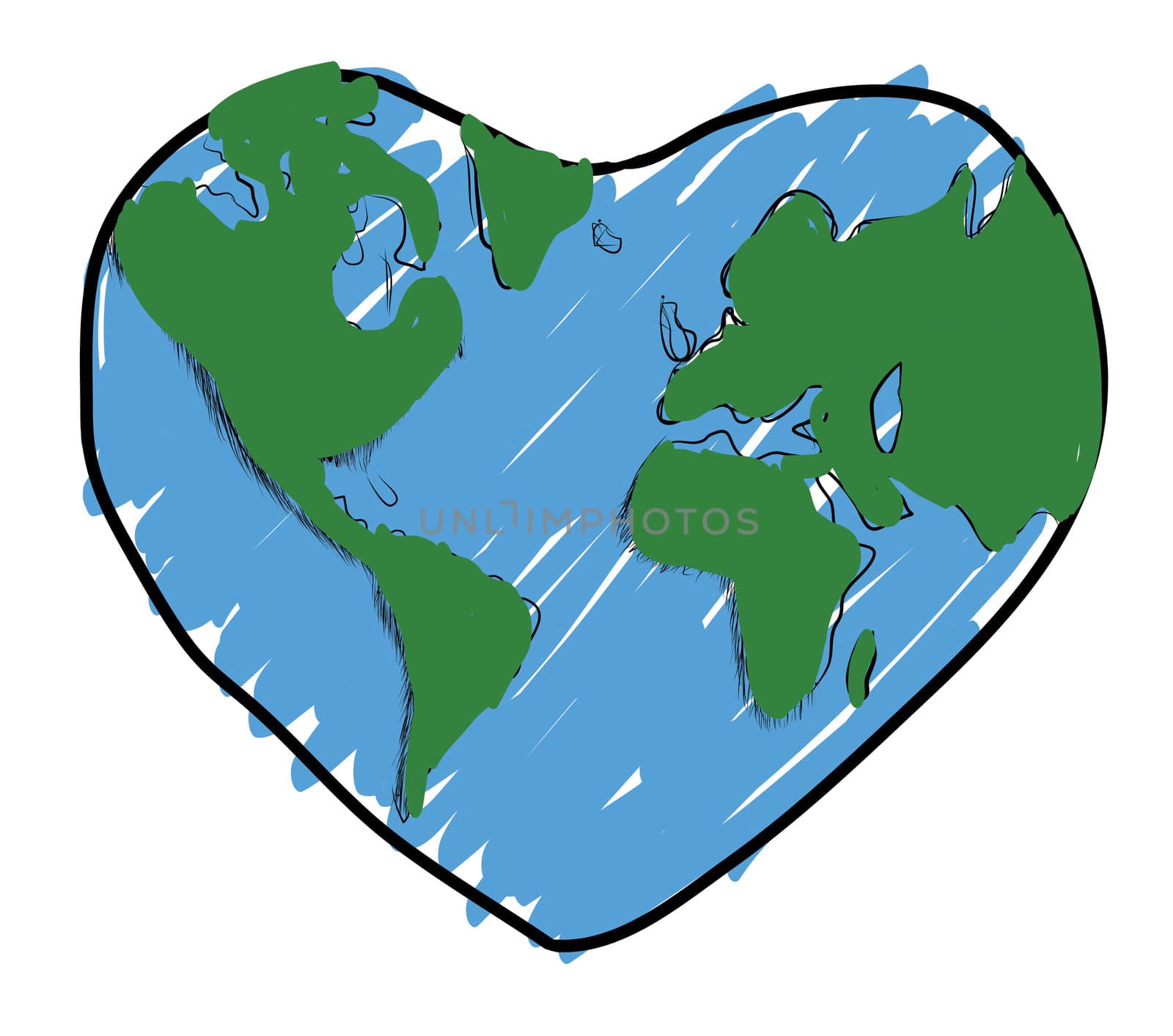 
drawing Love the earth   by rufous