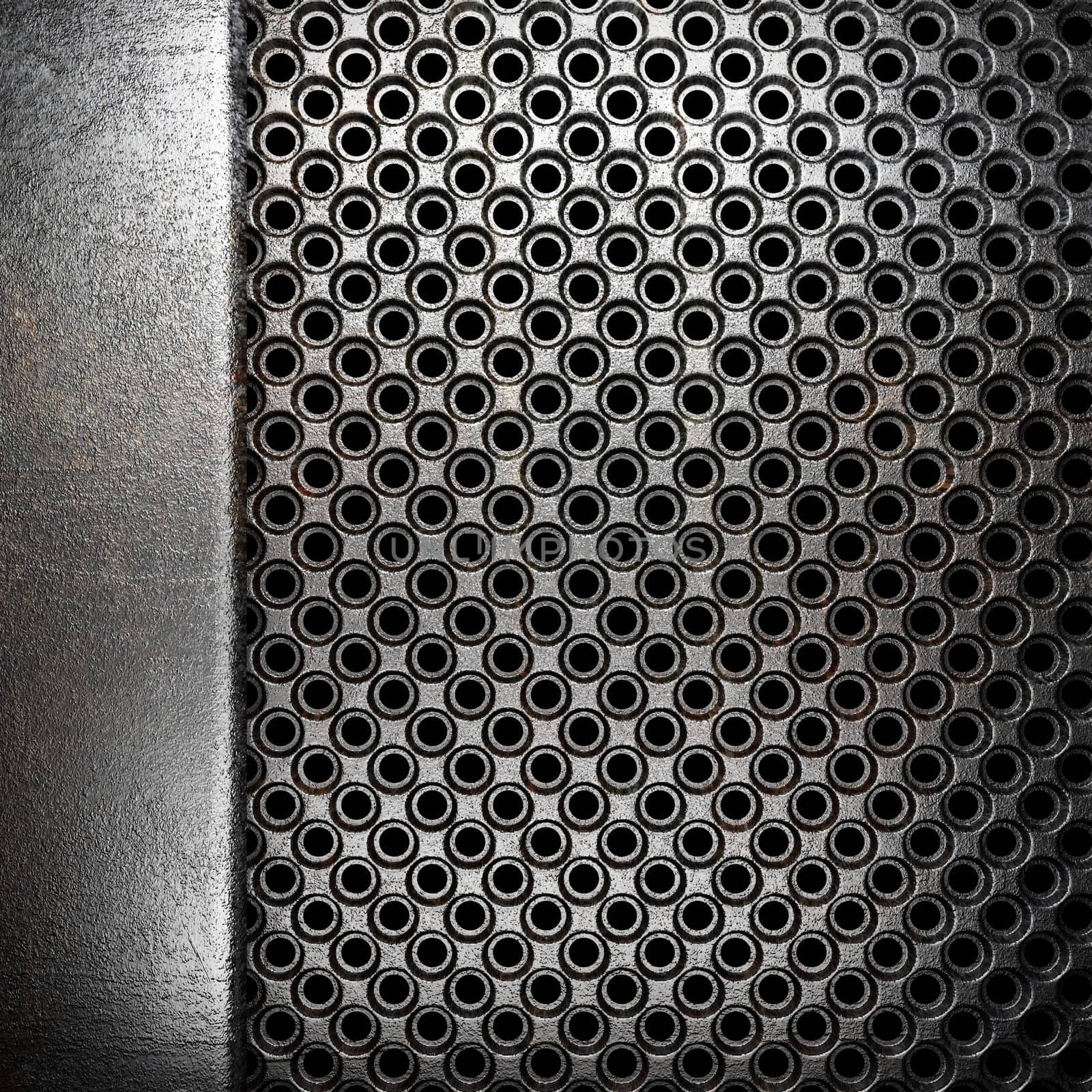 metal on wall made in 3d