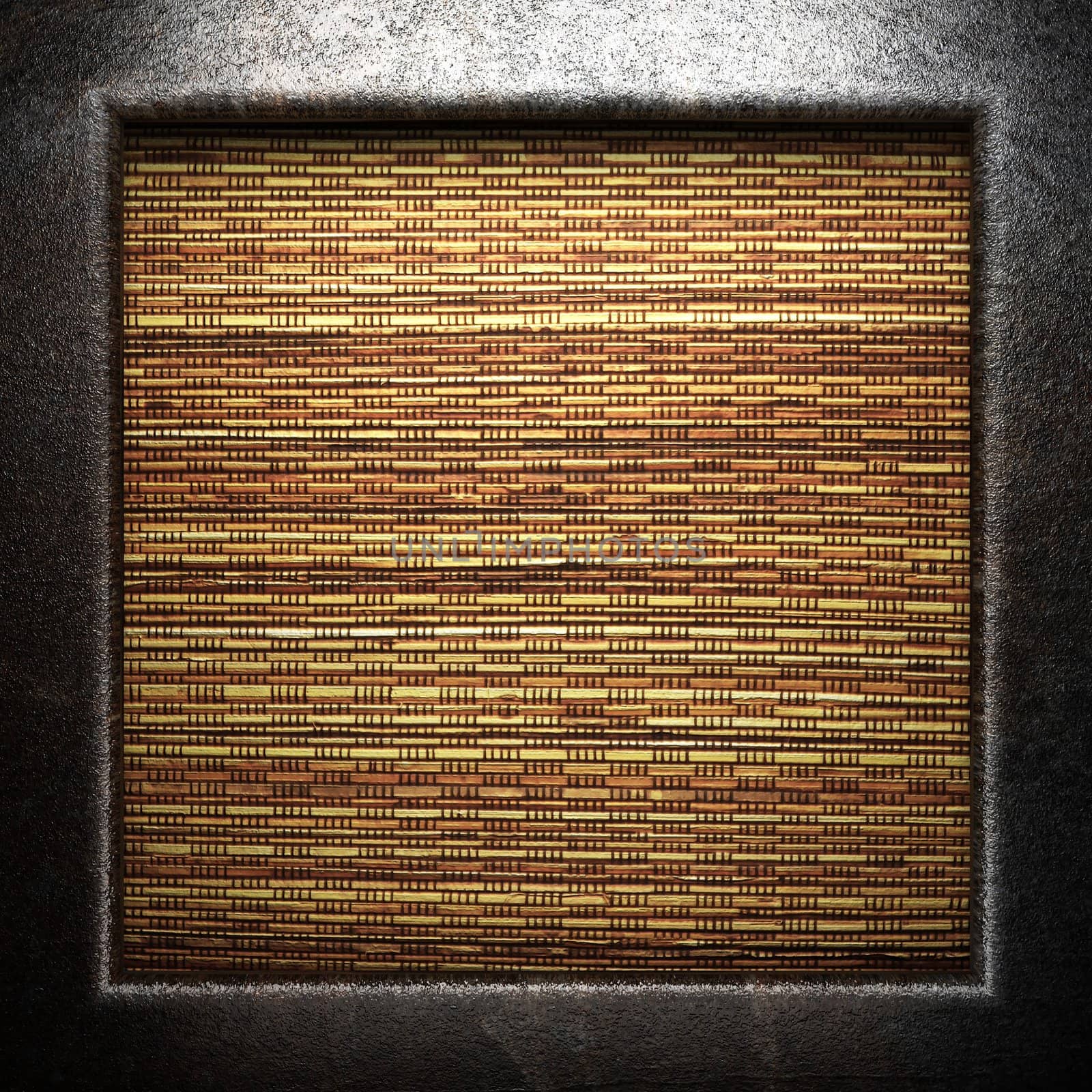 metal on wall made in 3d