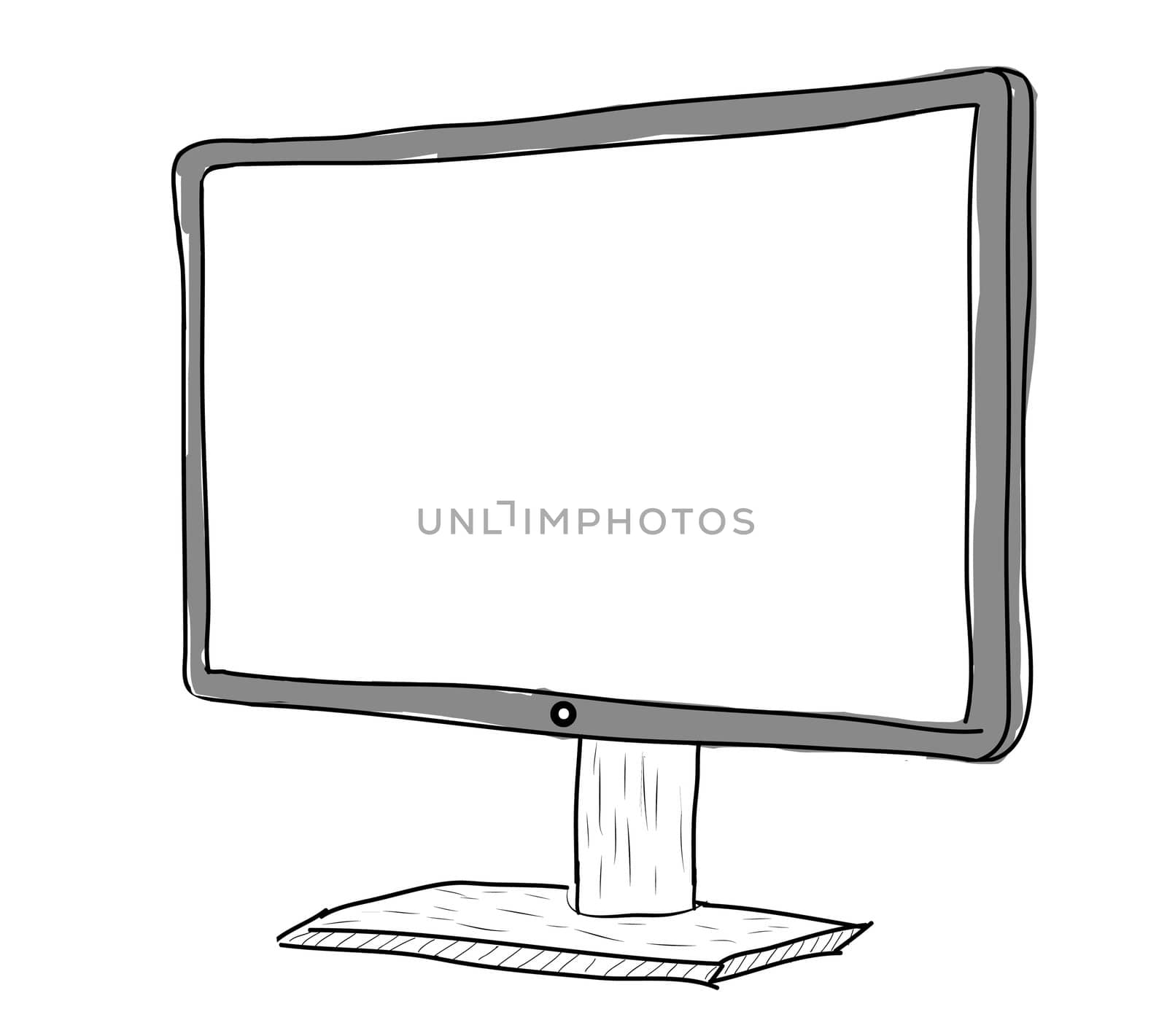drawing monitor on a white background by rufous