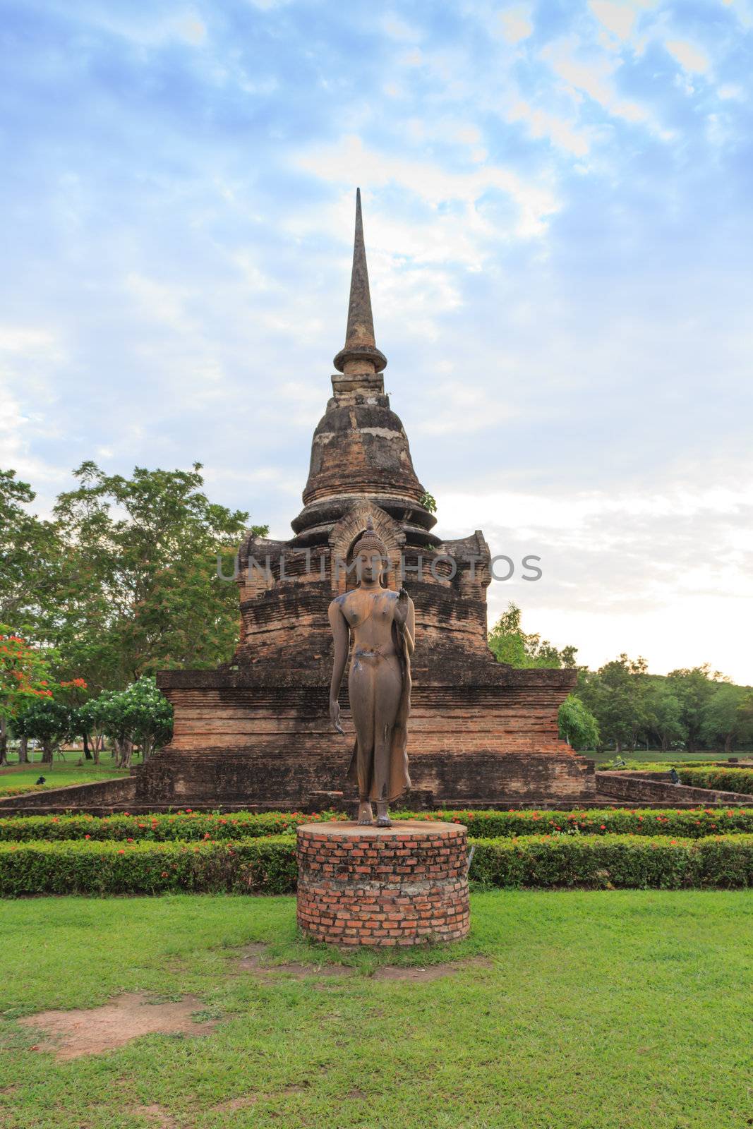 Sukhothai ruin old city country Thailand