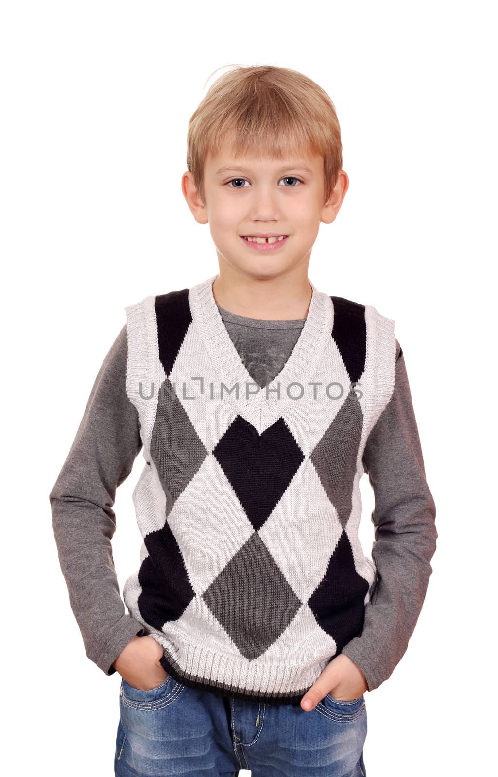 boy portrait on white studio shot by goce